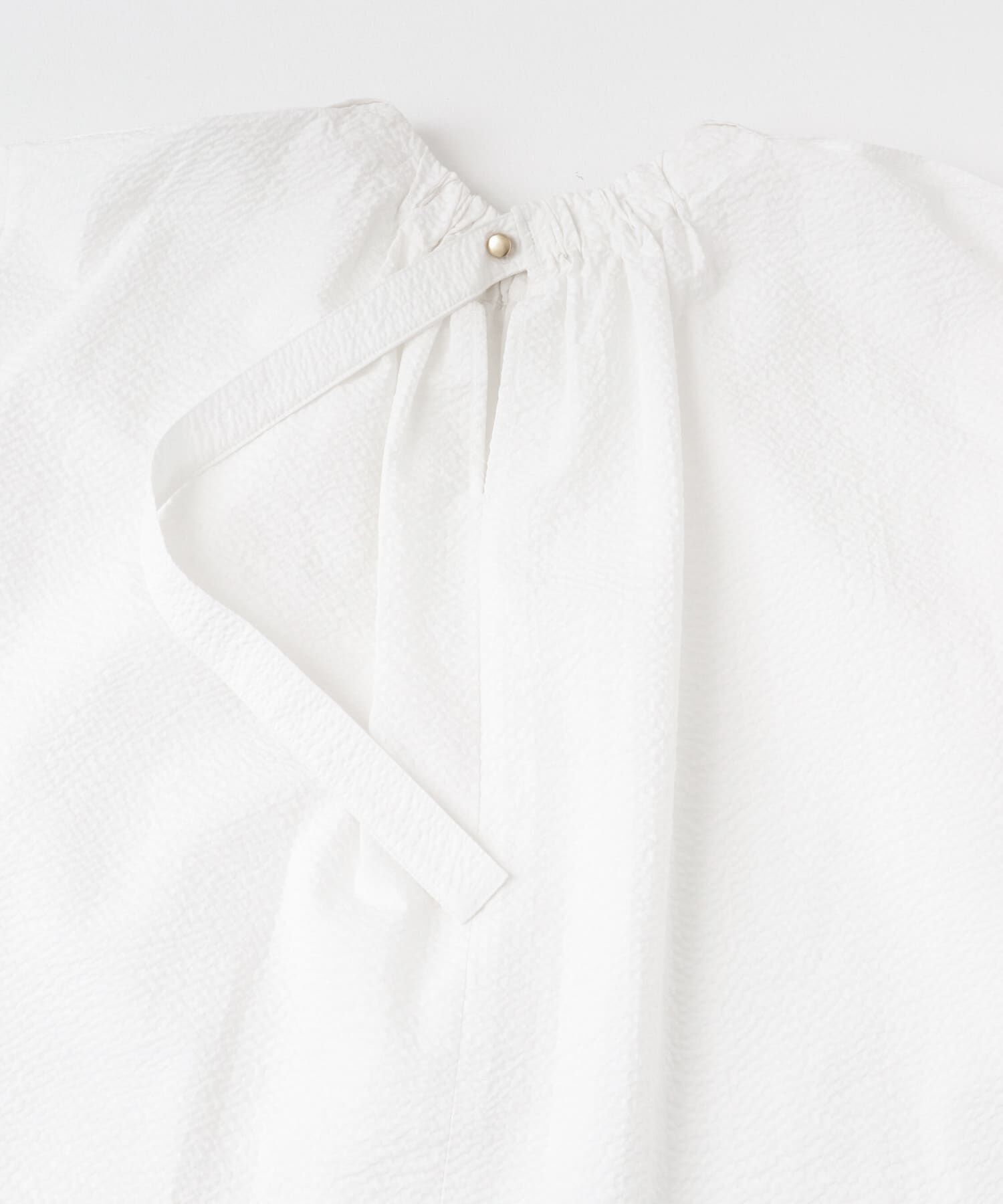 URBAN RESEARCH ROSSO「シアサッカーショートギャザーブラウス」|シャツ・ブラウス|