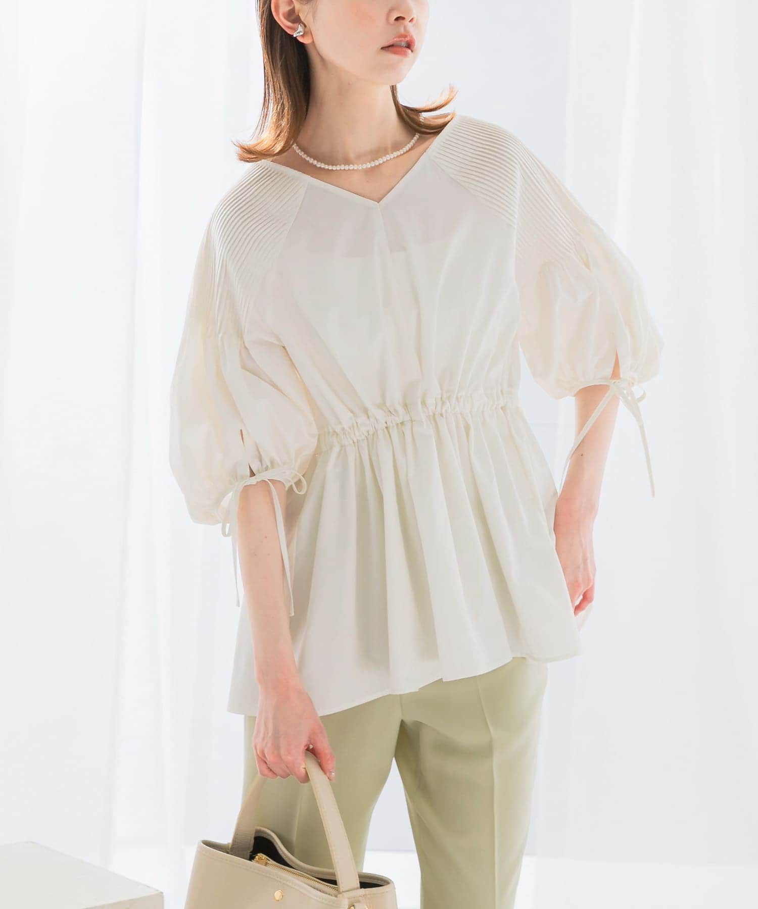 URBAN RESEARCH ROSSO「ピンタックウエストマークブラウス」|シャツ・ブラウス|