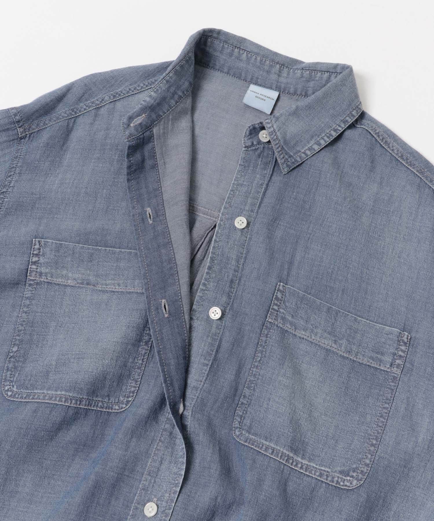 URBAN RESEARCH DOORS「シアーデニムシャツ」|シャツ・ブラウス|