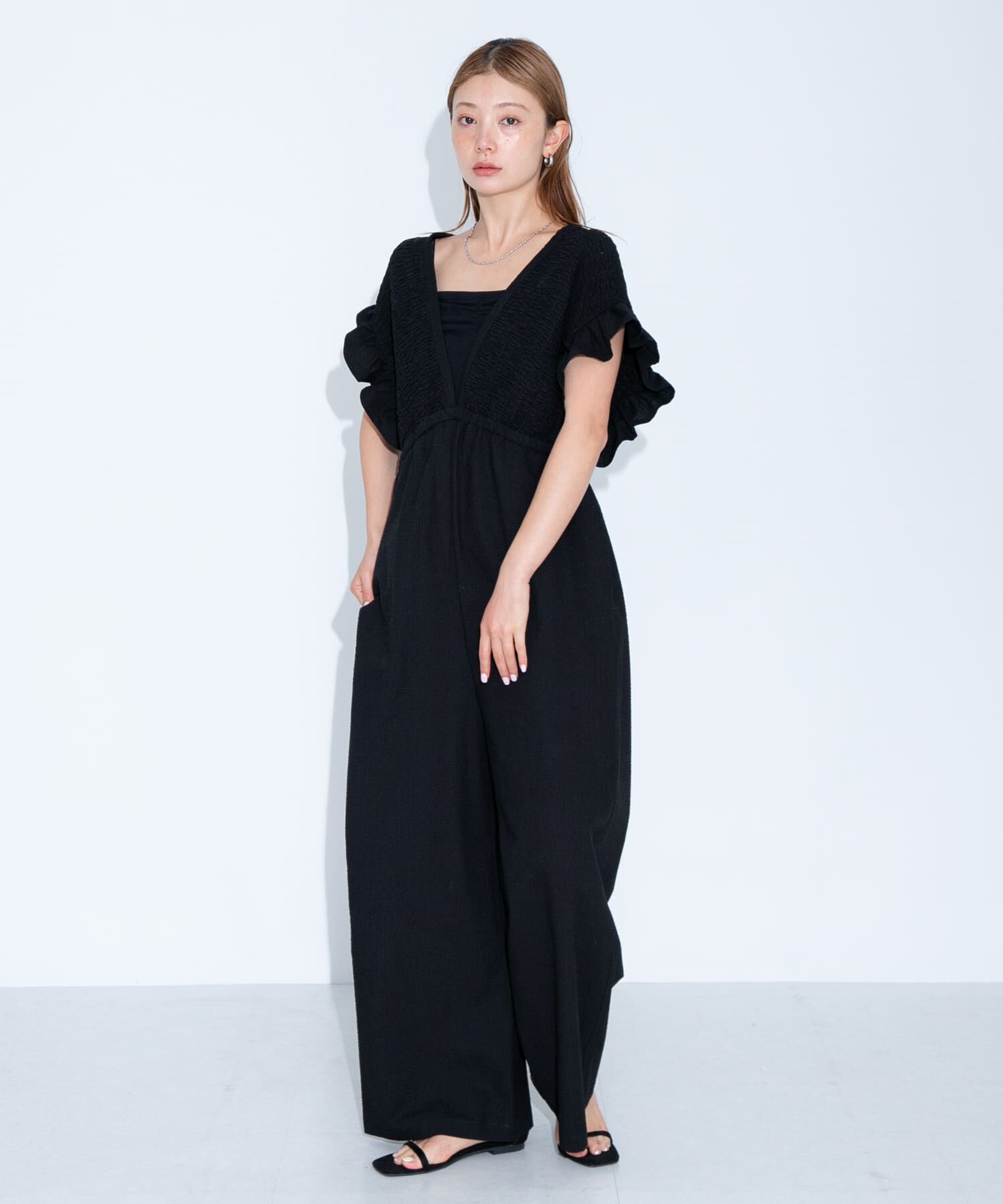 Sonny Label 「シャーリングサマーオールインワン」|スカート|