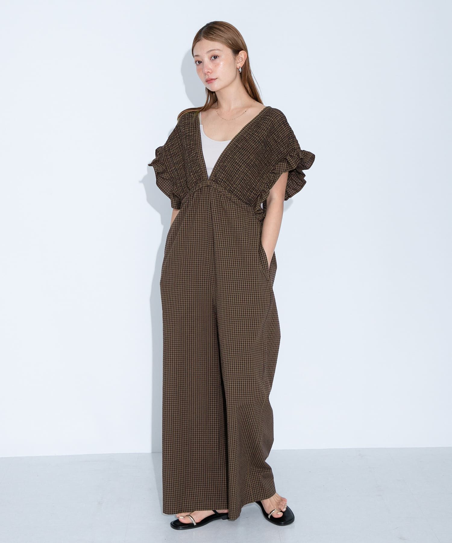 Sonny Label 「シャーリングサマーオールインワン」|スカート|