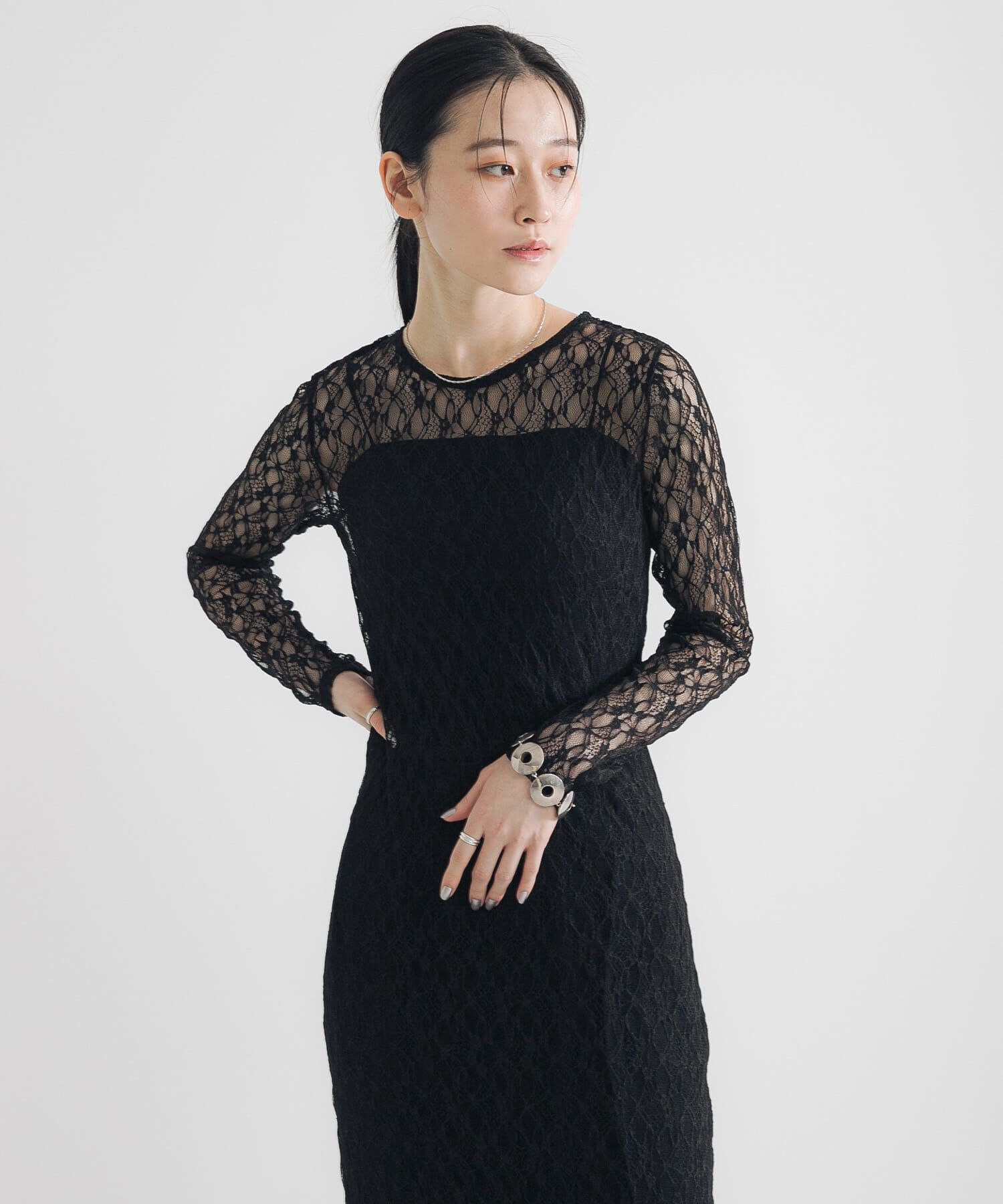 URBAN RESEARCH「ストレッチレースカットワンピース」|ワンピース|