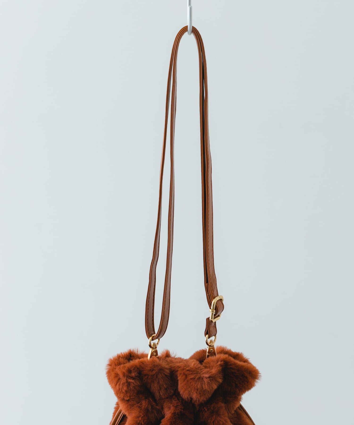 RODE SKO「ウッドボールキンチャクファーバッグ」|スカート|