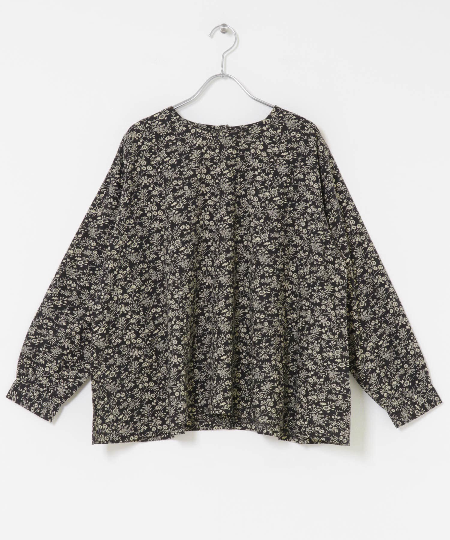 URBAN RESEARCH DOORS「SOIL　FLOWER BACK OPENING SMOCK」|シャツ・ブラウス|ブラック系その他