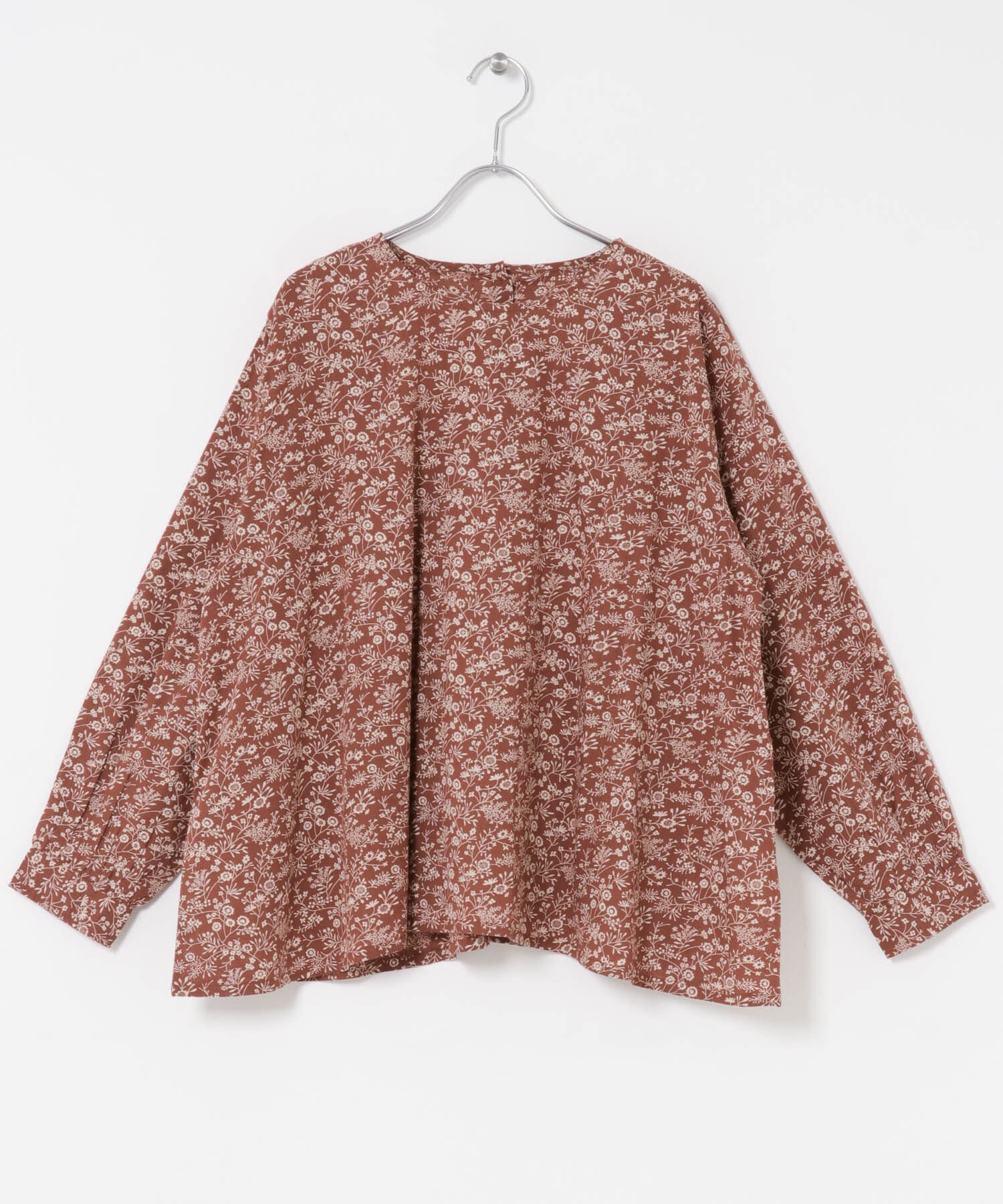 URBAN RESEARCH DOORS「SOIL　FLOWER BACK OPENING SMOCK」|シャツ・ブラウス|レッド系その他