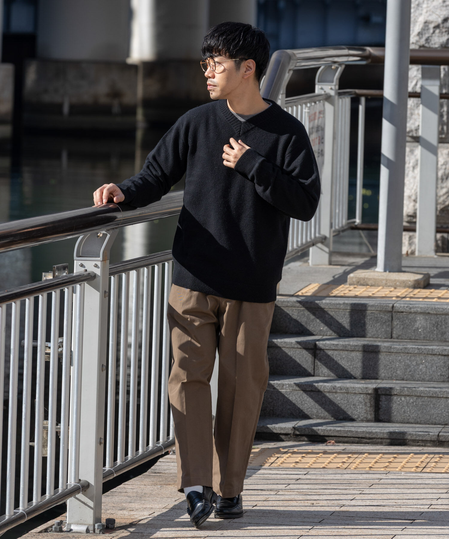 URBAN RESEARCH ROSSO「『XLサイズあり』ハミルトンラムズウールVネックニット」|ニット・セーター|