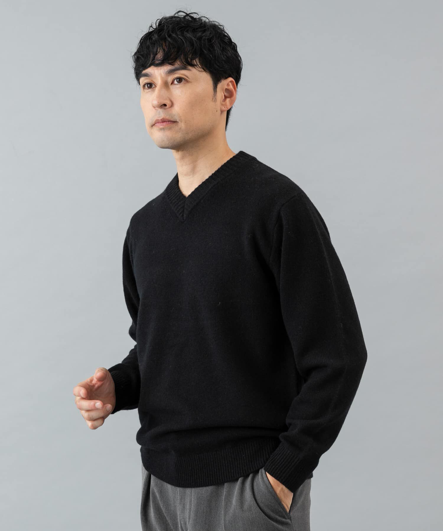 URBAN RESEARCH ROSSO「『XLサイズあり』ハミルトンラムズウールVネックニット」|ニット・セーター|