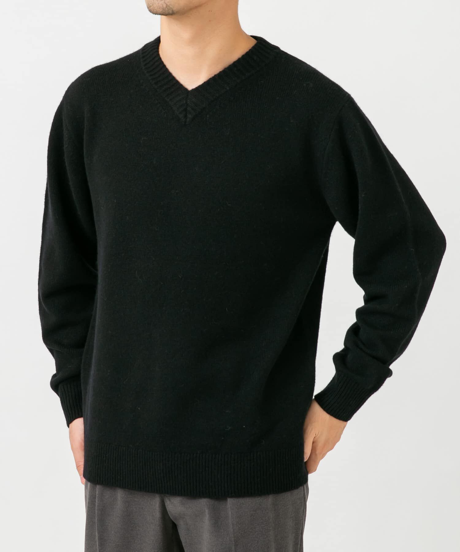 URBAN RESEARCH ROSSO「『XLサイズあり』ハミルトンラムズウールVネックニット」|ニット・セーター|