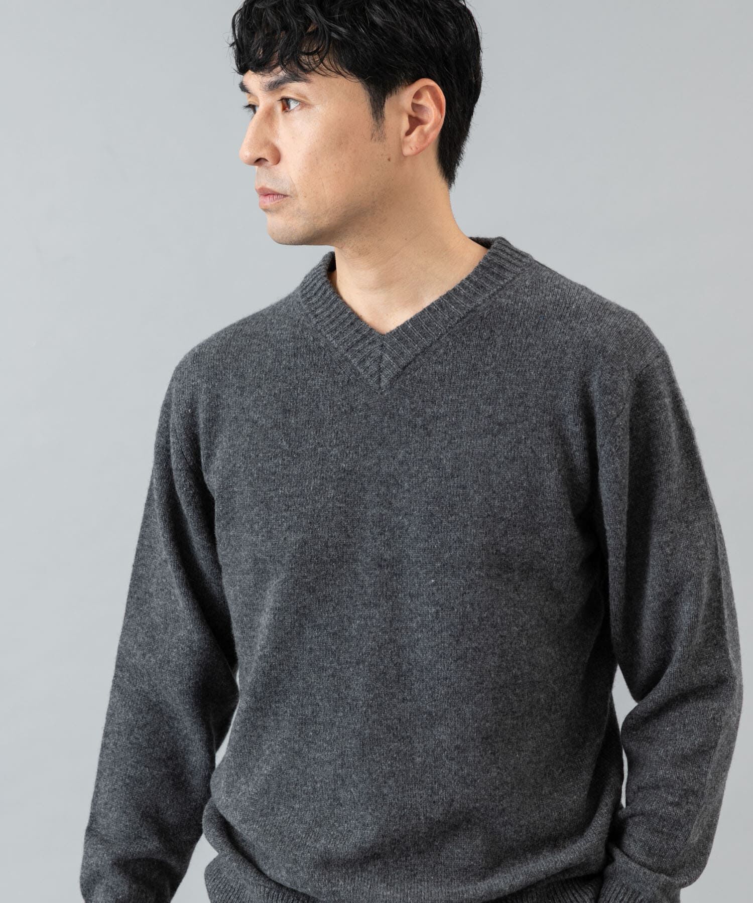 URBAN RESEARCH ROSSO「『XLサイズあり』ハミルトンラムズウールVネックニット」|ニット・セーター|