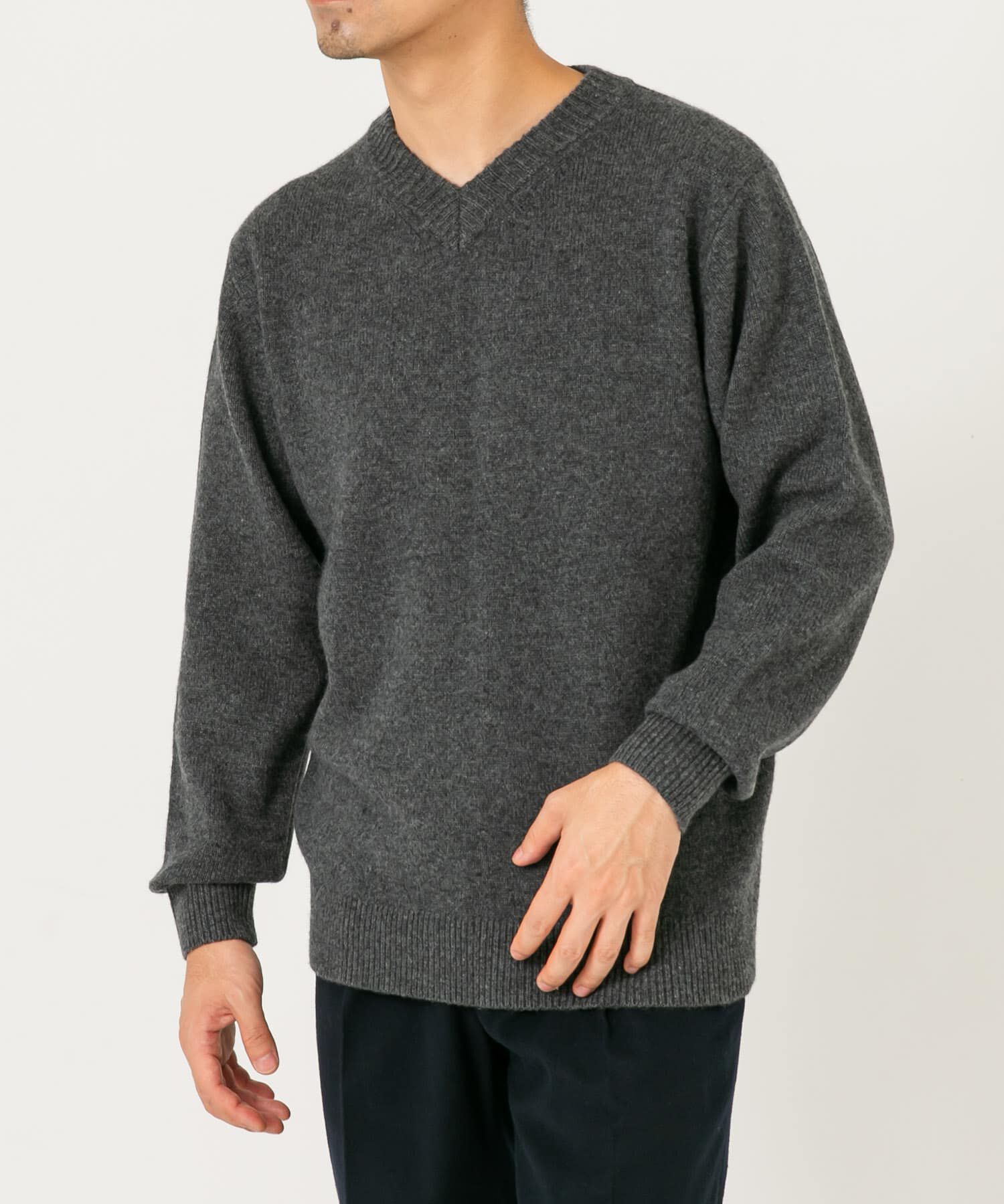 URBAN RESEARCH ROSSO「『XLサイズあり』ハミルトンラムズウールVネックニット」|ニット・セーター|