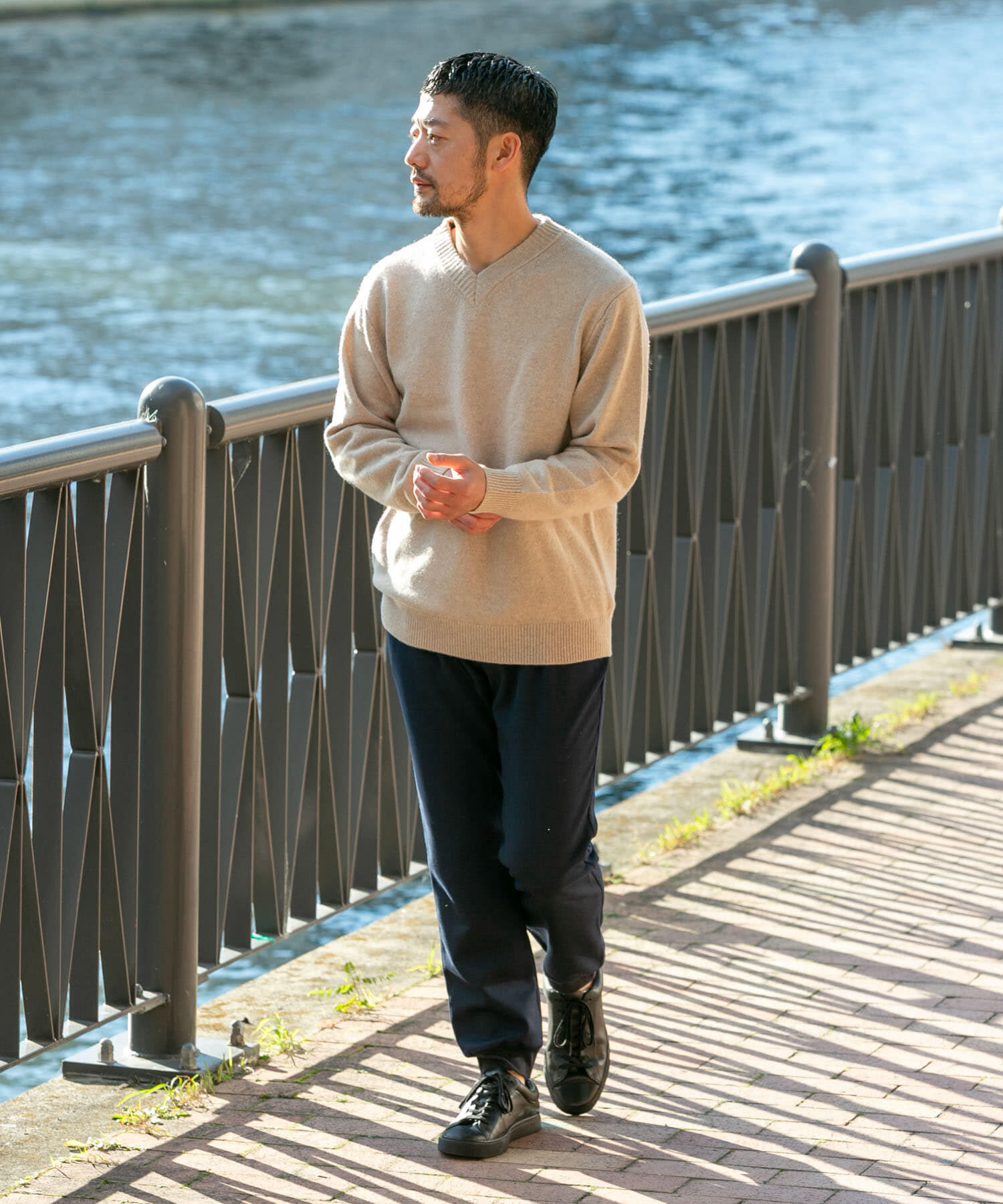 URBAN RESEARCH ROSSO「『XLサイズあり』ハミルトンラムズウールVネックニット」|ニット・セーター|