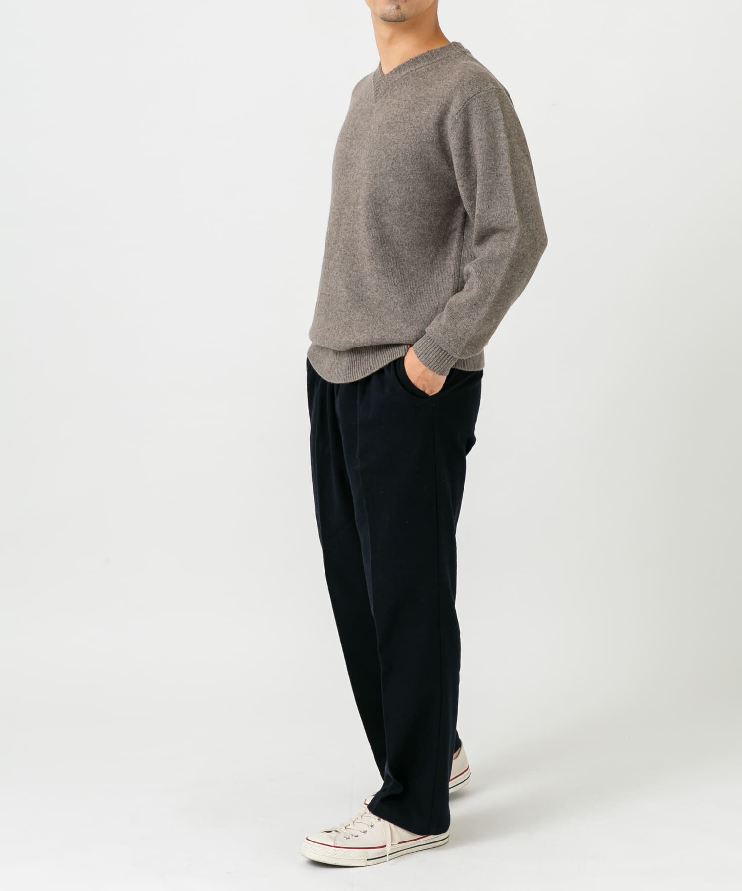 URBAN RESEARCH ROSSO「『XLサイズあり』ハミルトンラムズウールVネックニット」|ニット・セーター|