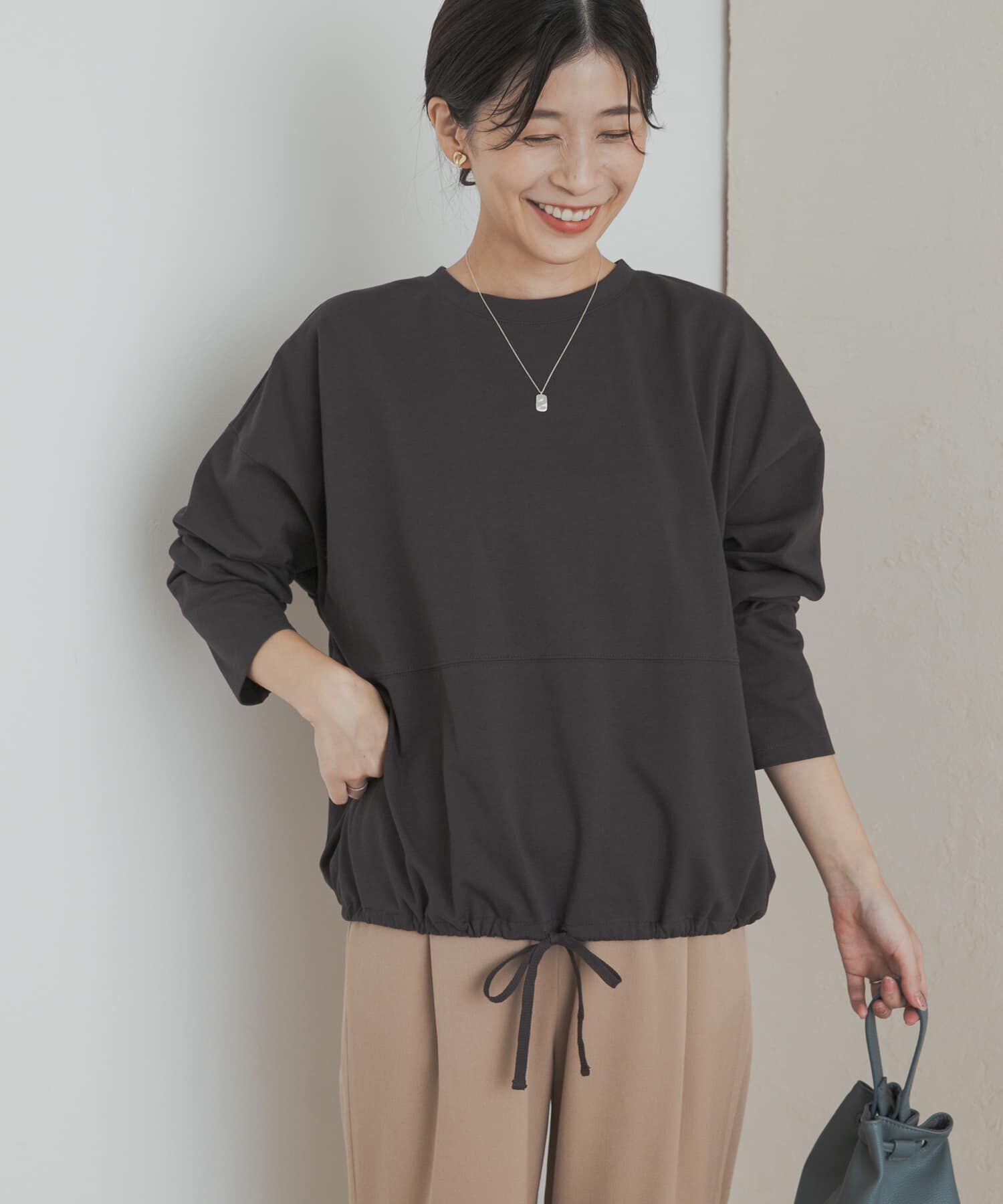 URBAN RESEARCH DOORS「ヘムドロストロングスリーブプルオーバー」|Tシャツ・カットソー|