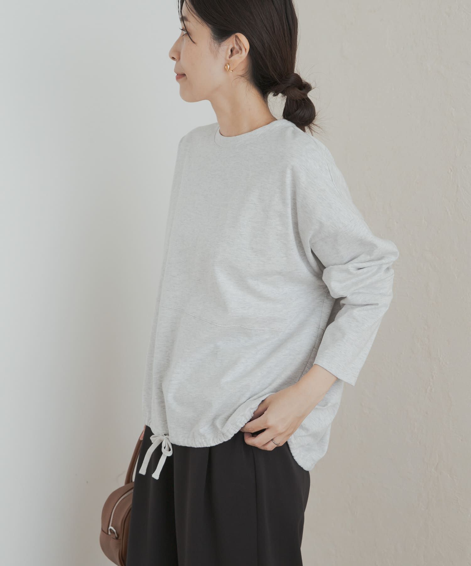 URBAN RESEARCH DOORS「ヘムドロストロングスリーブプルオーバー」|Tシャツ・カットソー|