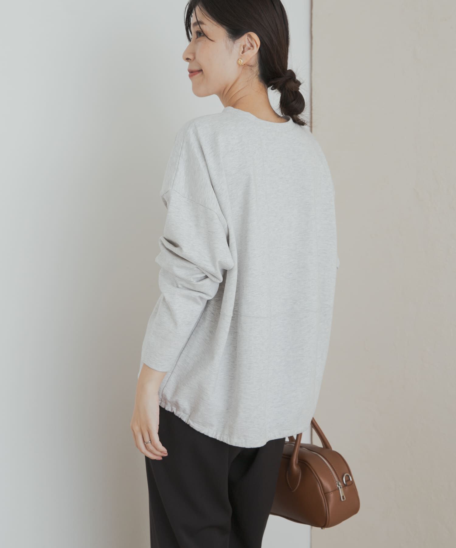 URBAN RESEARCH DOORS「ヘムドロストロングスリーブプルオーバー」|Tシャツ・カットソー|