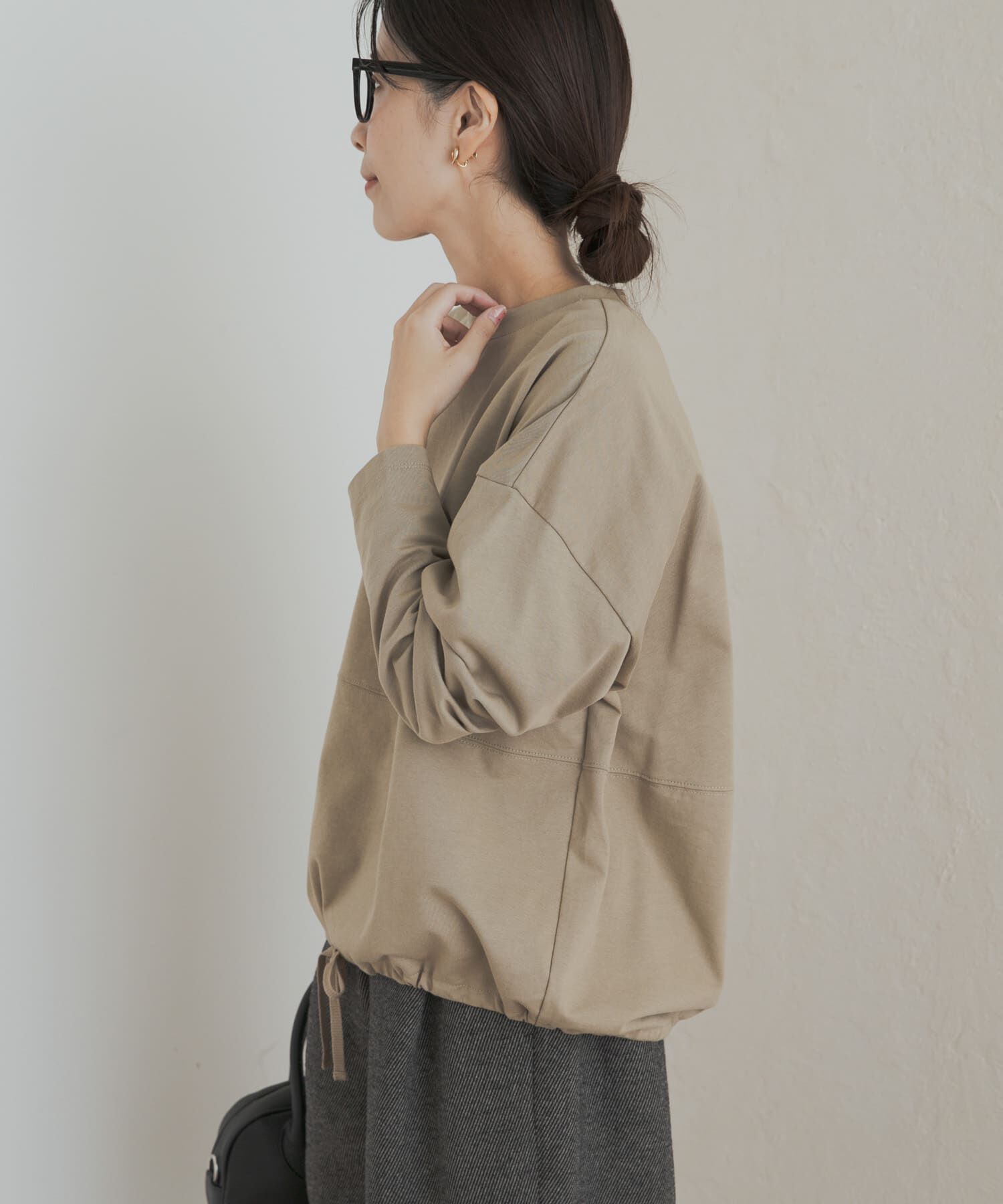 URBAN RESEARCH DOORS「ヘムドロストロングスリーブプルオーバー」|Tシャツ・カットソー|