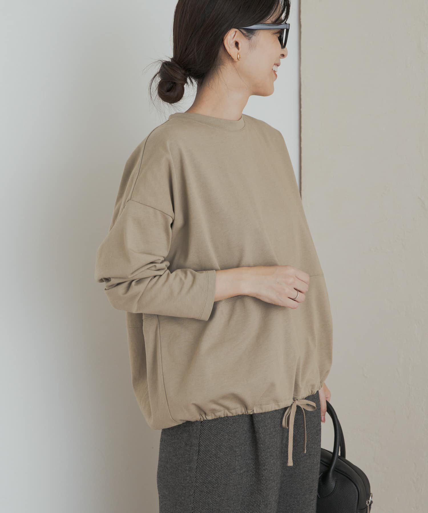 URBAN RESEARCH DOORS「ヘムドロストロングスリーブプルオーバー」|Tシャツ・カットソー|