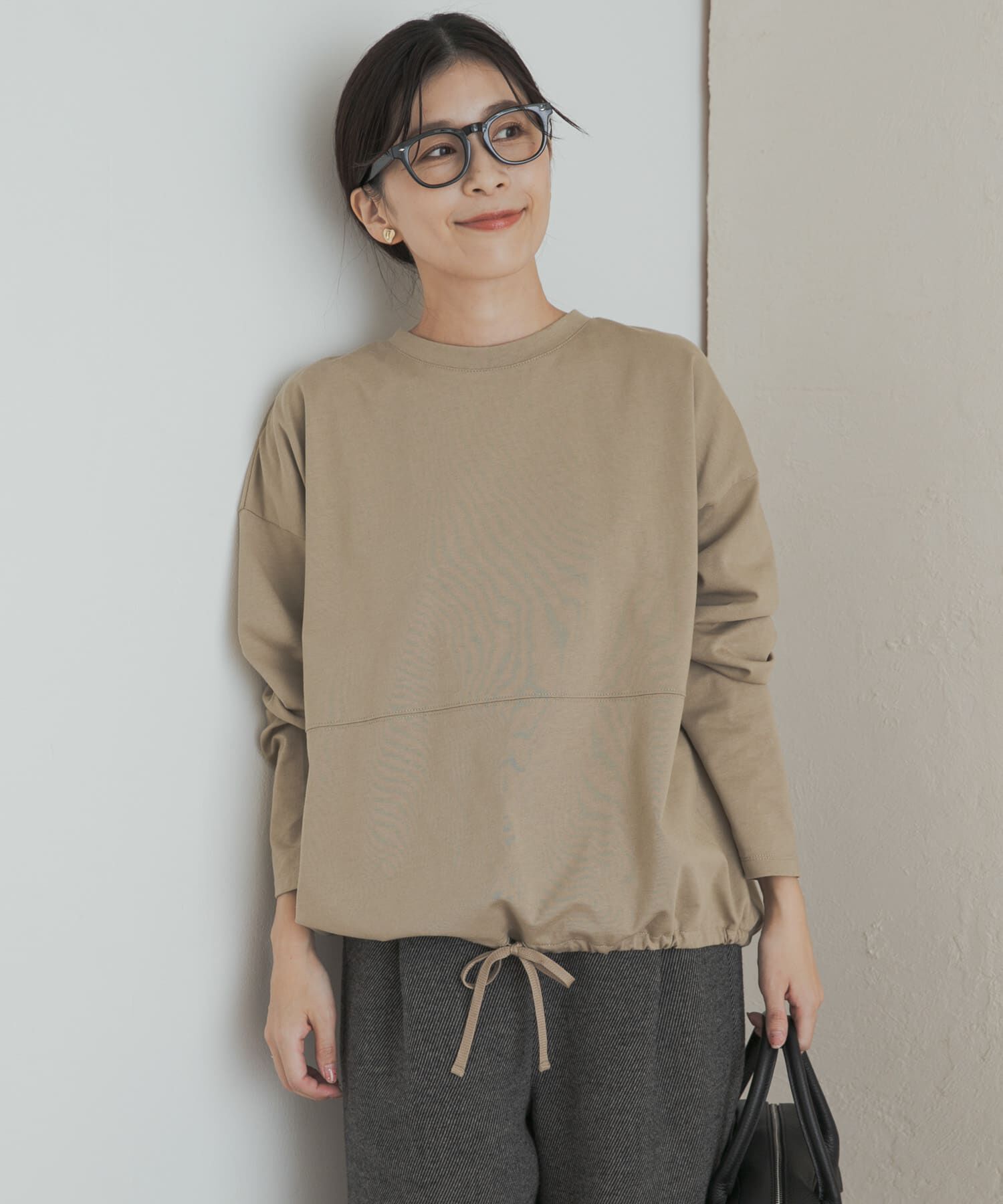 URBAN RESEARCH DOORS「ヘムドロストロングスリーブプルオーバー」|Tシャツ・カットソー|