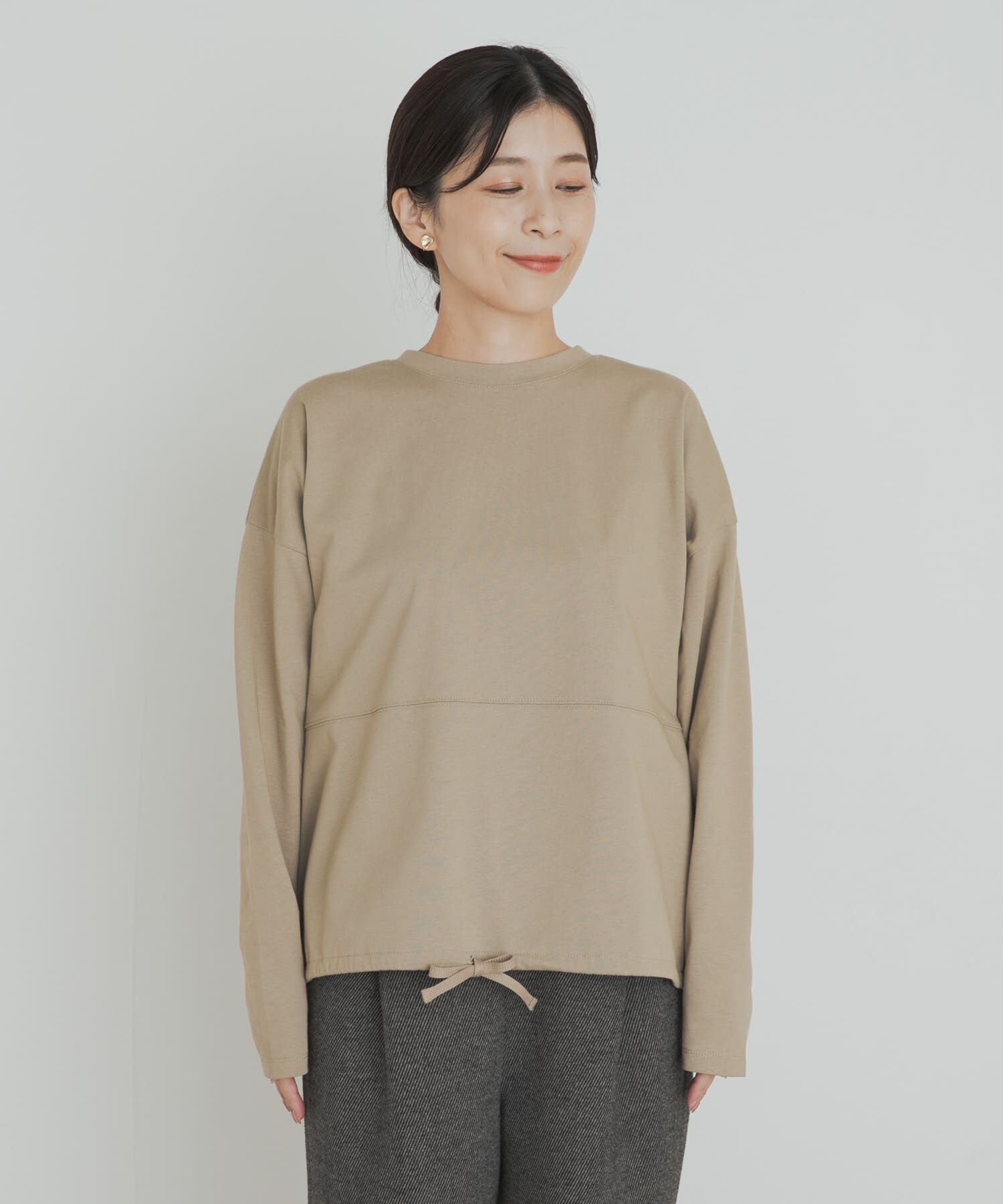 URBAN RESEARCH DOORS「ヘムドロストロングスリーブプルオーバー」|Tシャツ・カットソー|