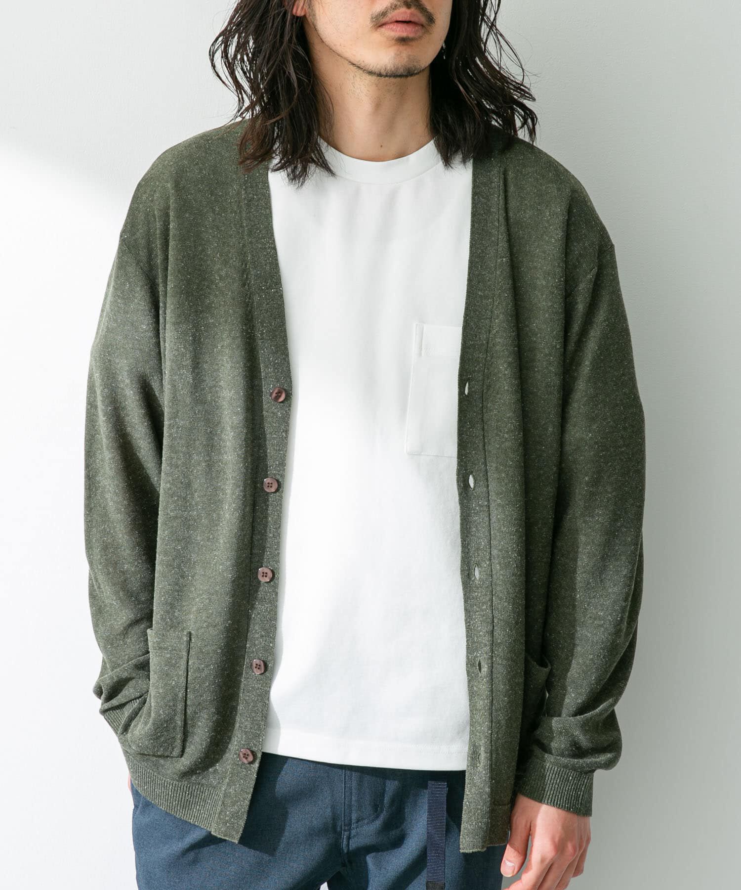 Sonny Label 「『洗濯可』リネン混Vネックニットカーディガン」|カーディガン|