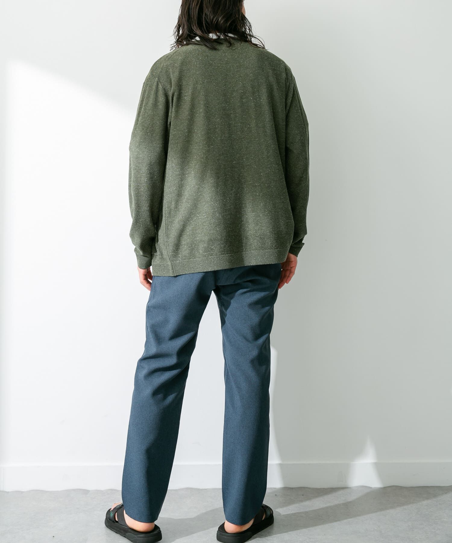 Sonny Label 「『洗濯可』リネン混Vネックニットカーディガン」|カーディガン|