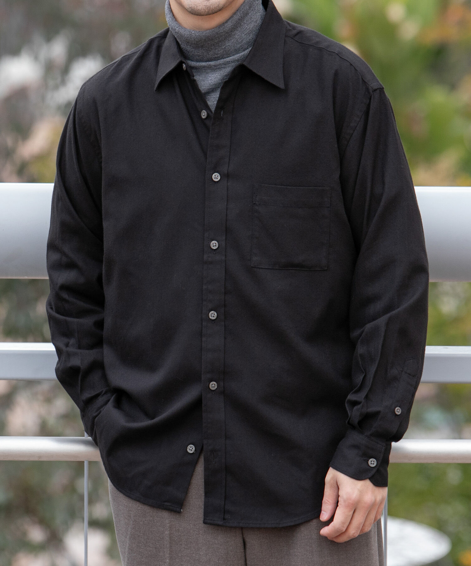 URBAN RESEARCH ROSSO「『蓄熱 / XLサイズあり』アーバンリラックスサーモネルレギュラーシャツ」|シャツ・ブラウス|