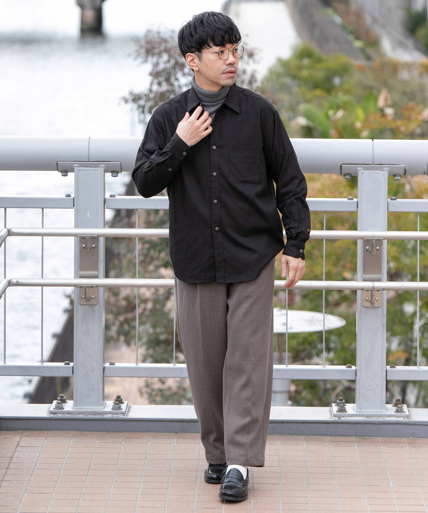 URBAN RESEARCH ROSSO「『蓄熱 / XLサイズあり』アーバンリラックスサーモネルレギュラーシャツ」|シャツ・ブラウス|