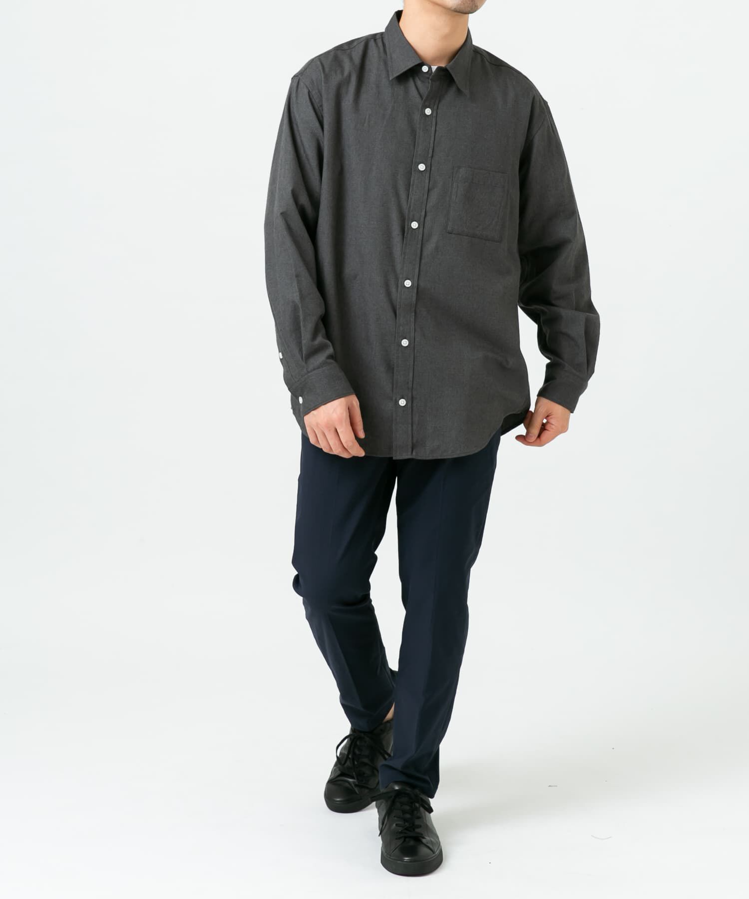 URBAN RESEARCH ROSSO「『蓄熱 / XLサイズあり』アーバンリラックスサーモネルレギュラーシャツ」|シャツ・ブラウス|