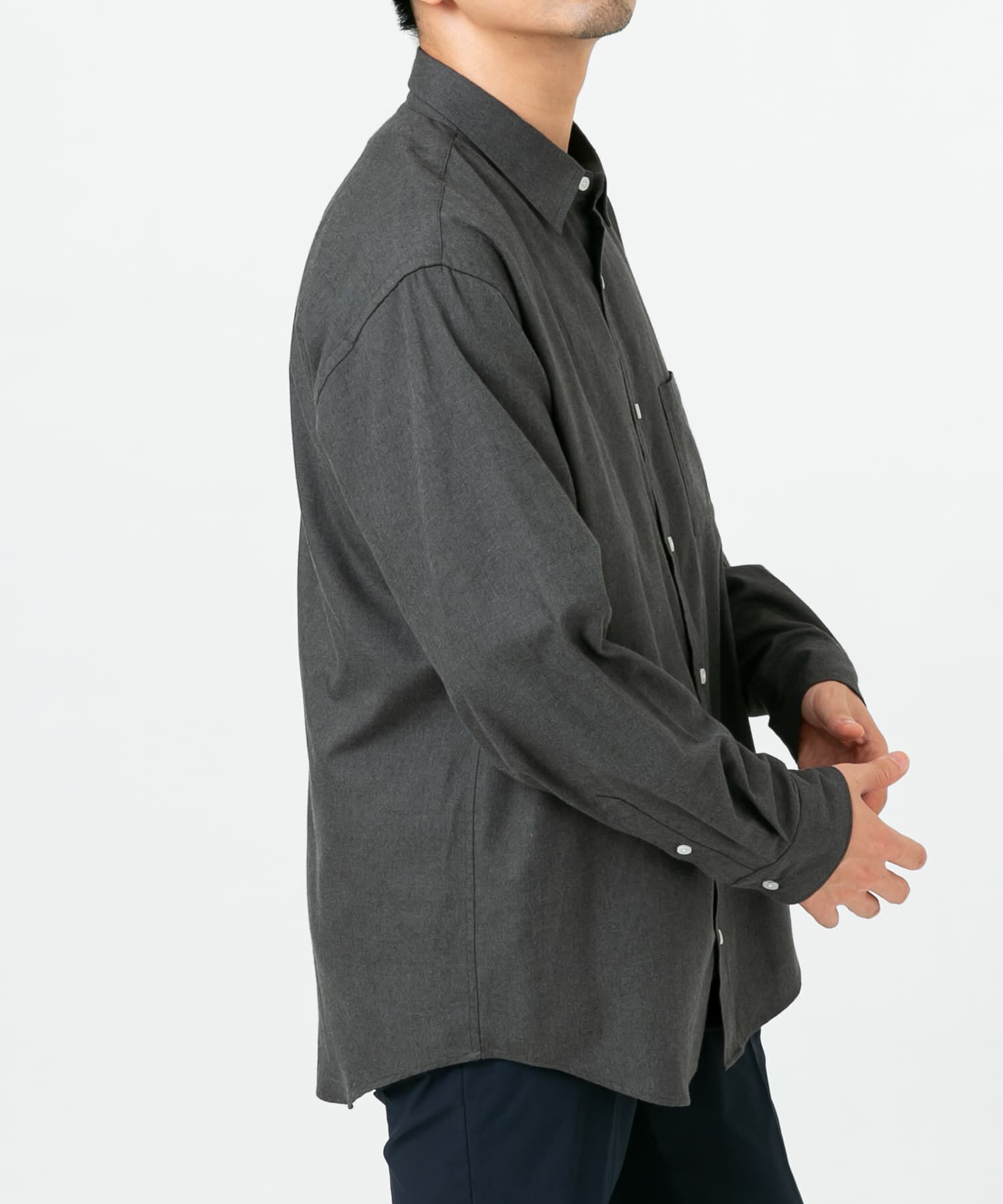 URBAN RESEARCH ROSSO「『蓄熱 / XLサイズあり』アーバンリラックスサーモネルレギュラーシャツ」|シャツ・ブラウス|