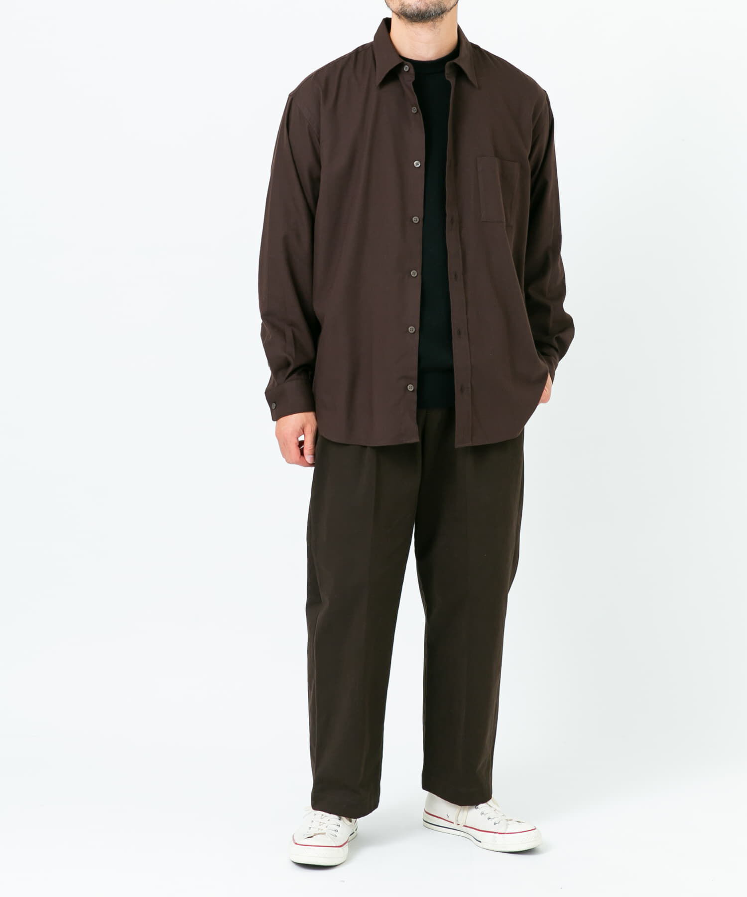 URBAN RESEARCH ROSSO「『蓄熱 / XLサイズあり』アーバンリラックスサーモネルレギュラーシャツ」|シャツ・ブラウス|