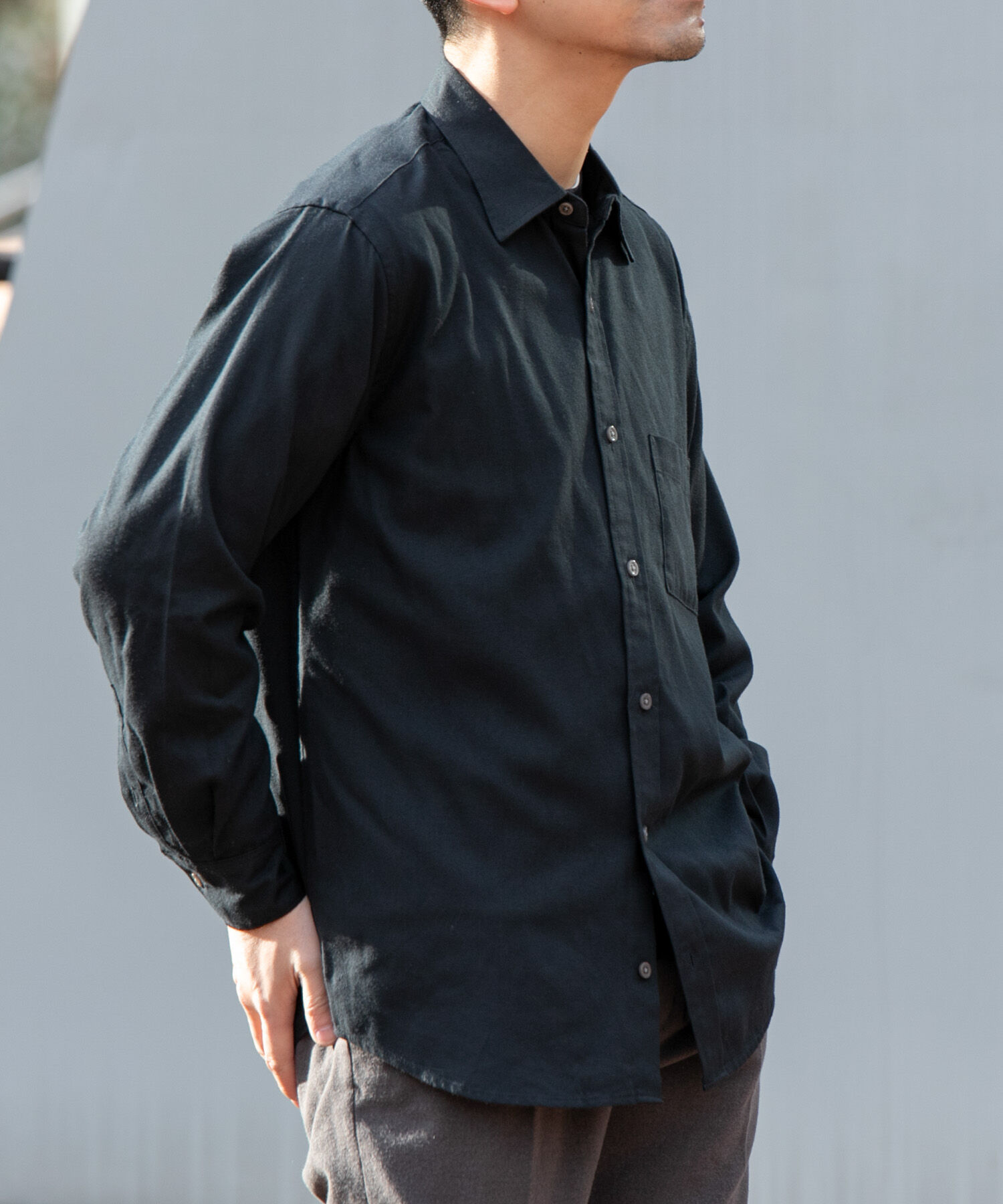 URBAN RESEARCH ROSSO「『蓄熱 / XLサイズあり』アーバンリラックスサーモネルレギュラーシャツ」|シャツ・ブラウス|