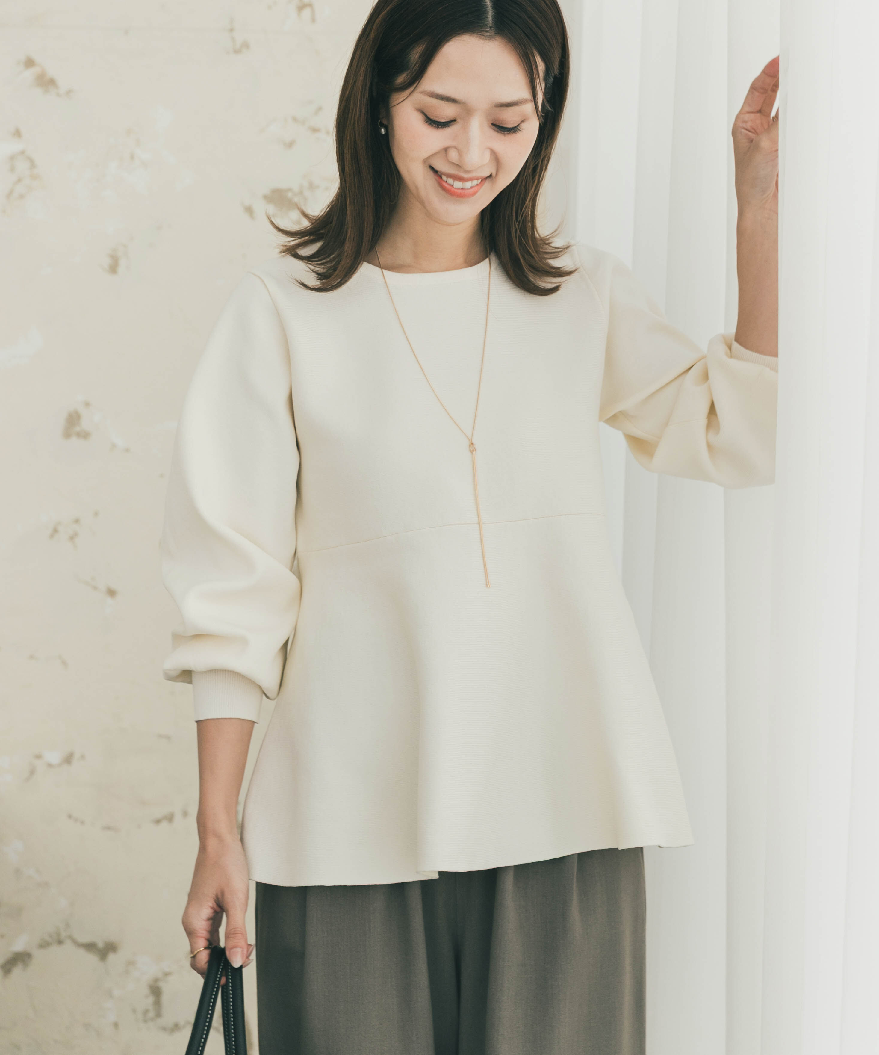 URBAN RESEARCH DOORS「ペプラムKNIT」|ニット・セーター|