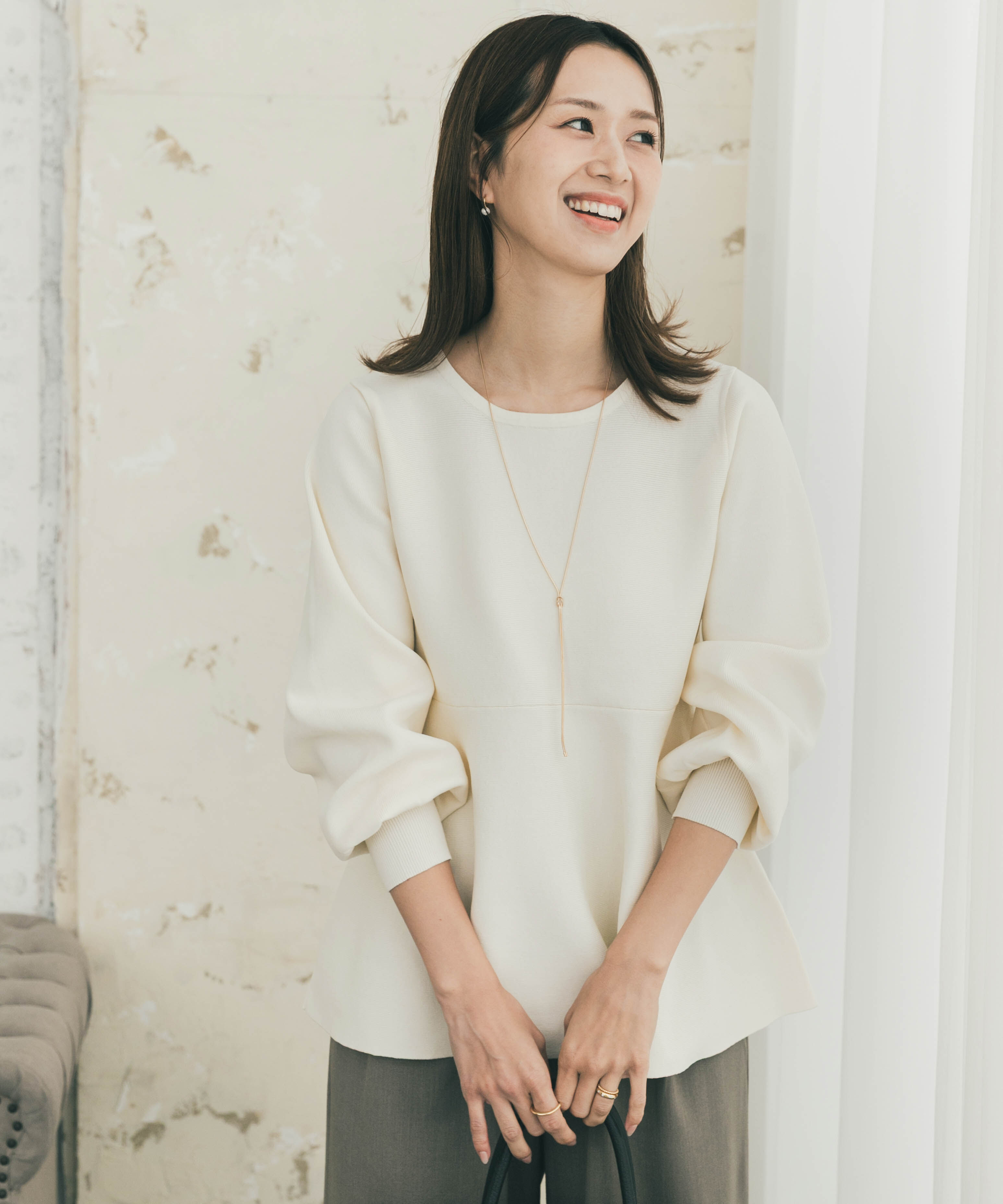 URBAN RESEARCH DOORS「ペプラムKNIT」|ニット・セーター|