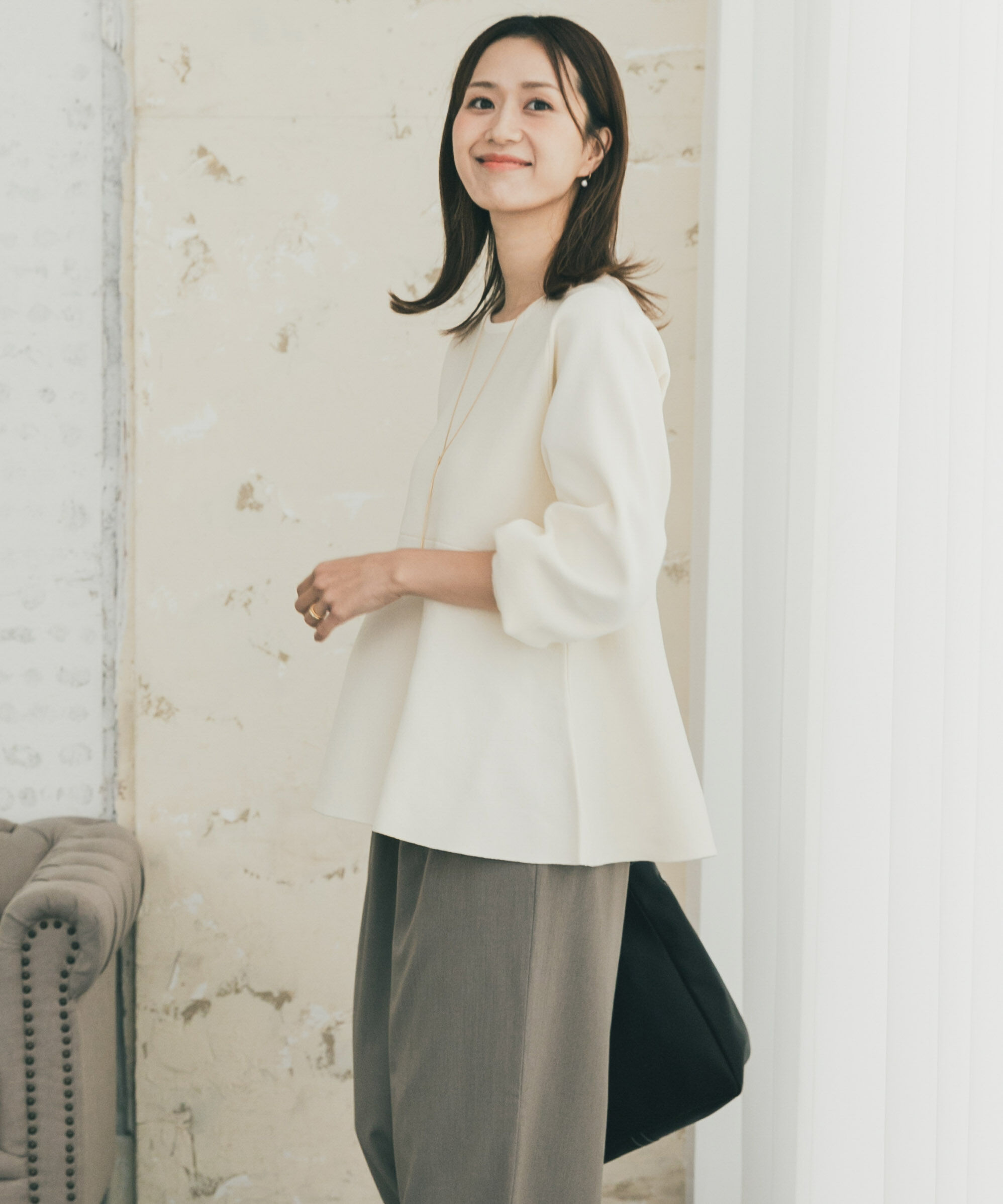 URBAN RESEARCH DOORS「ペプラムKNIT」|ニット・セーター|