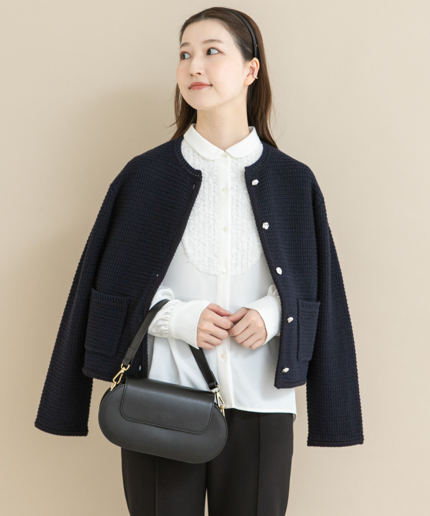 URBAN RESEARCH ROSSO「『WEB/一部店舗限定』フロントレース切替ブラウス」|シャツ・ブラウス|