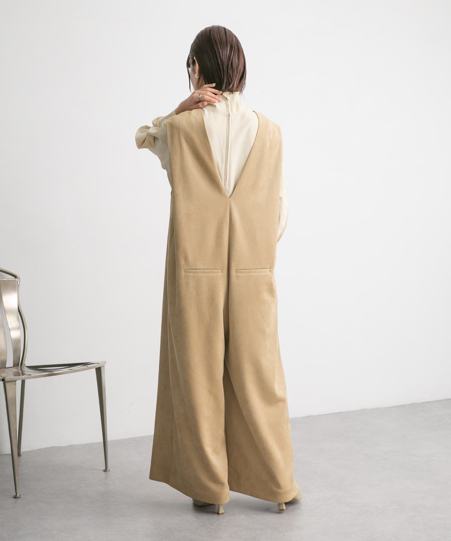  「ショルダータックスエードサロペット」|スカート|