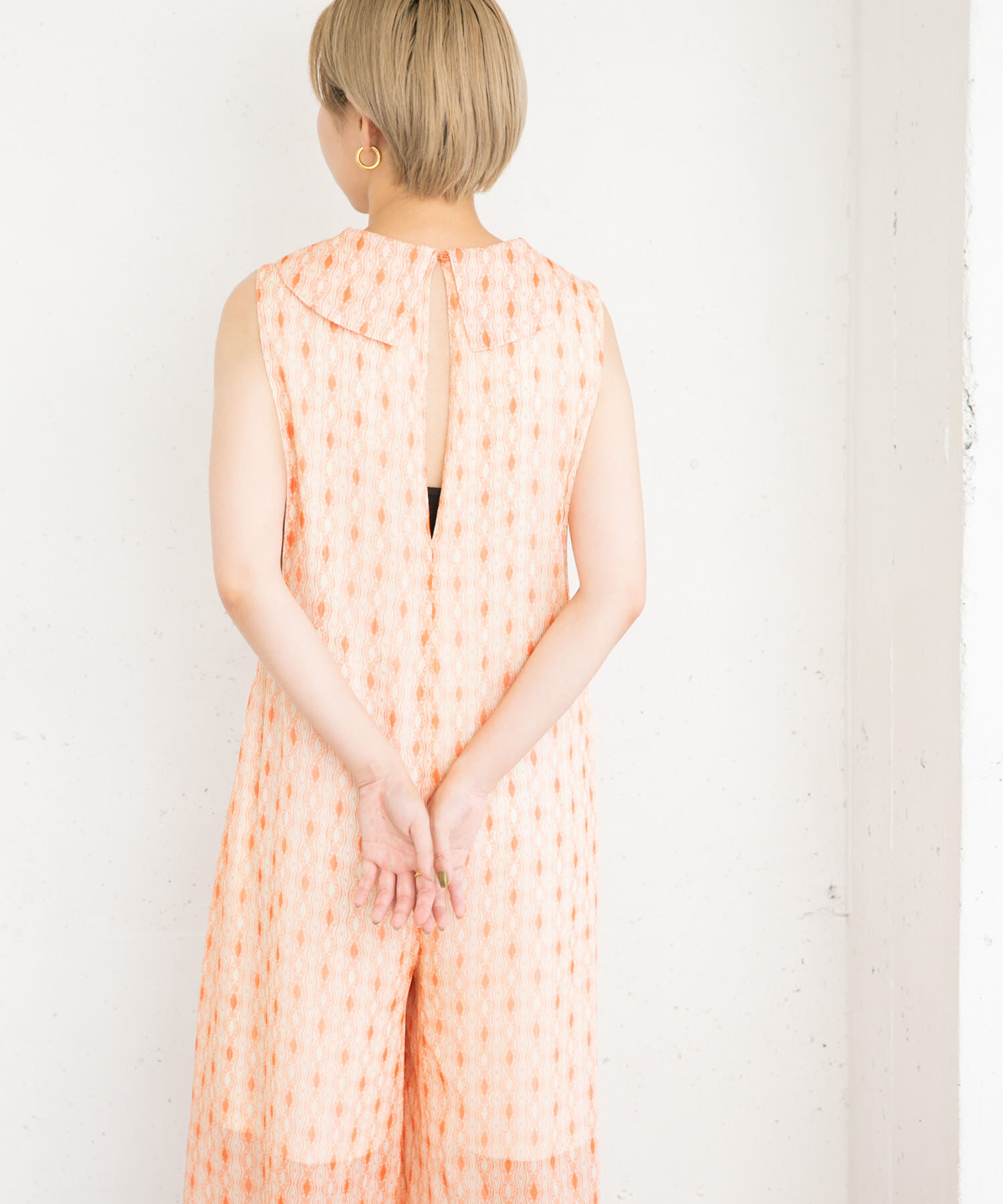  「楊柳プリントサロペット」|スカート|