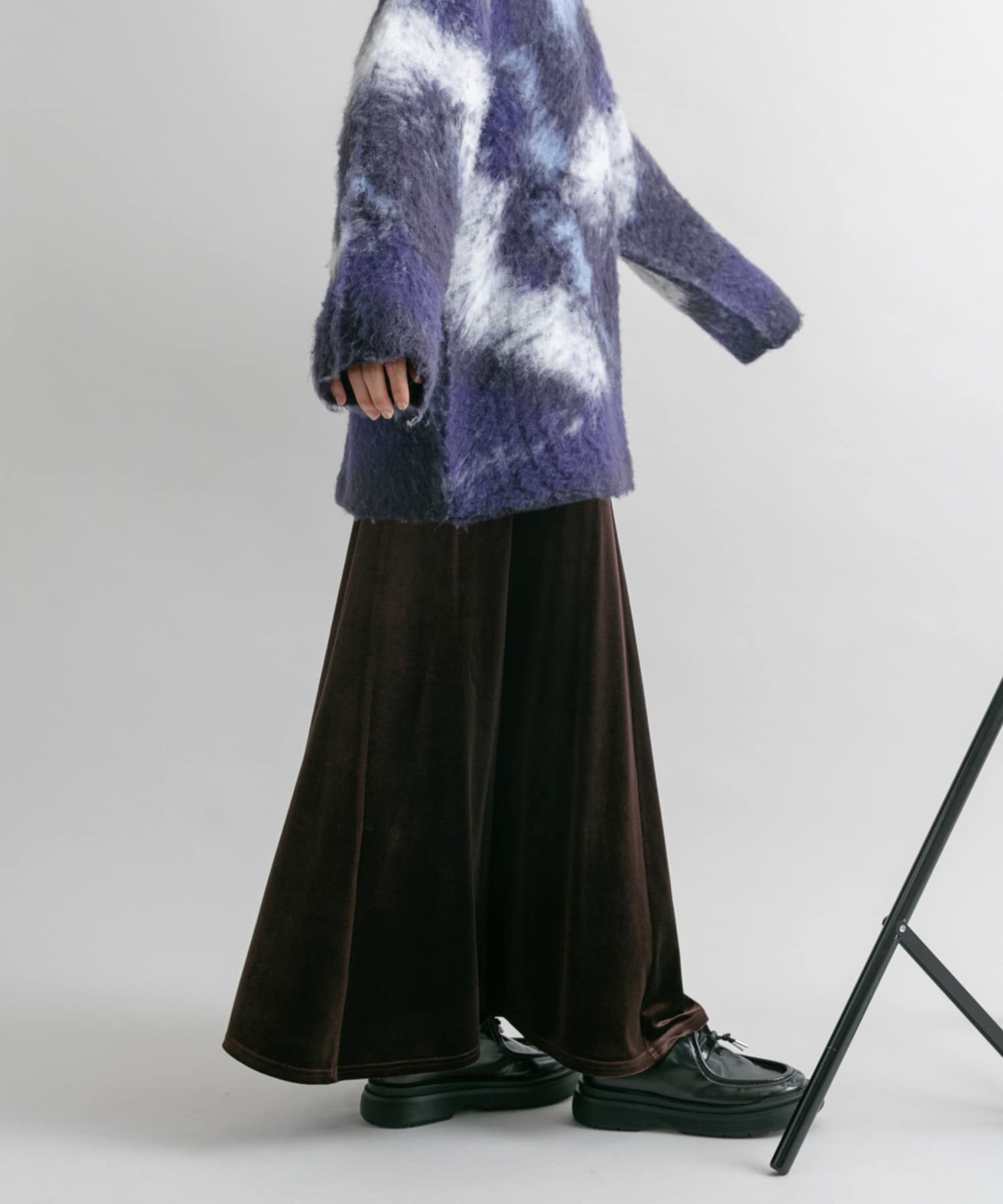  「セミフレアベロアスカート」|スカート|