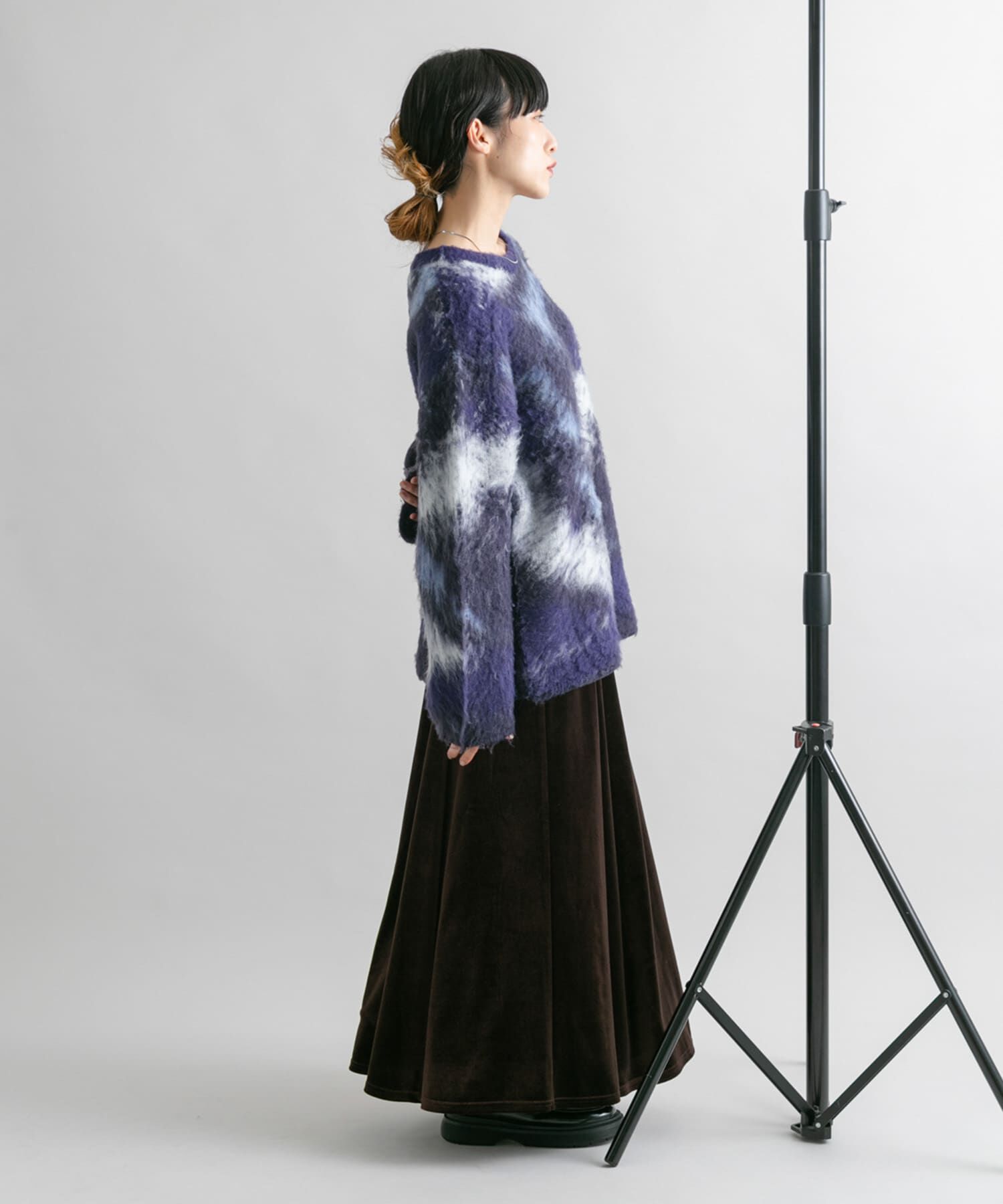  「セミフレアベロアスカート」|スカート|