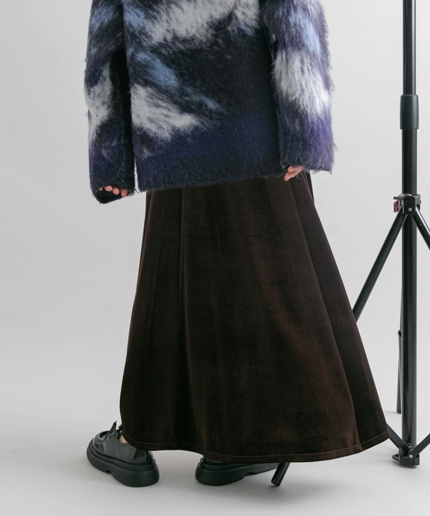  「セミフレアベロアスカート」|スカート|