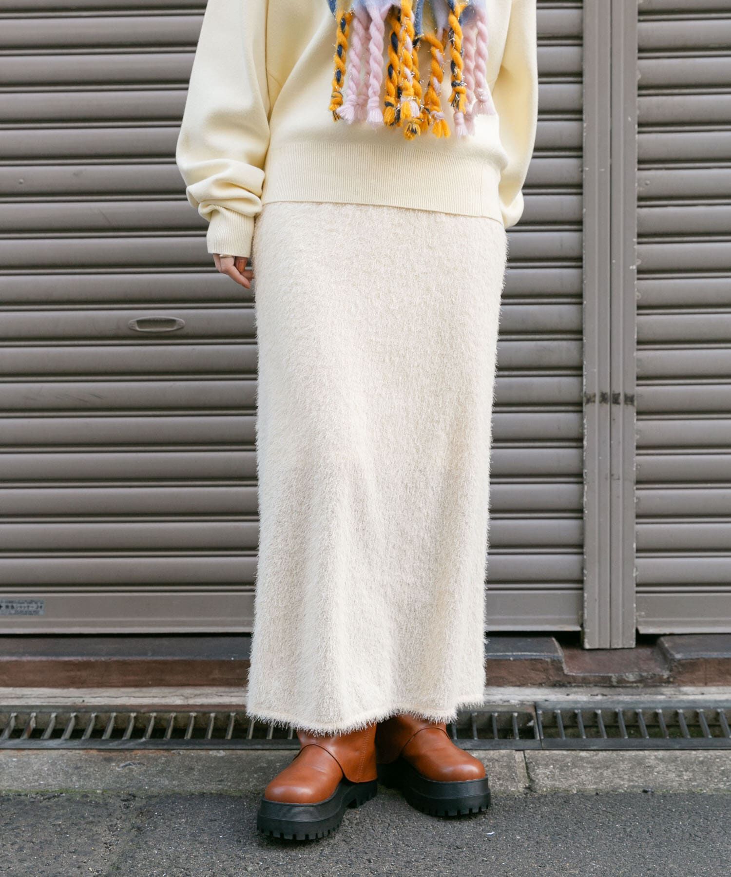  「ラメフェザースカート」|スカート|