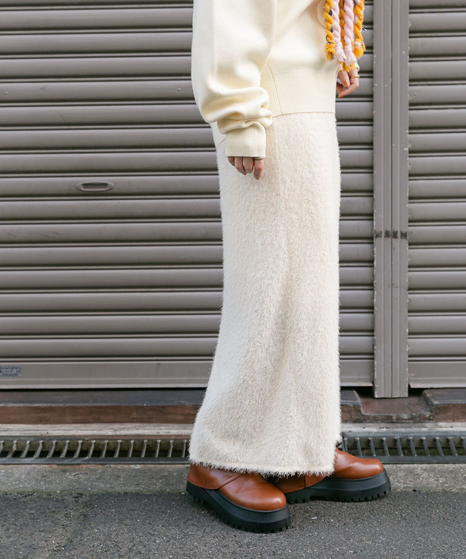  「ラメフェザースカート」|スカート|