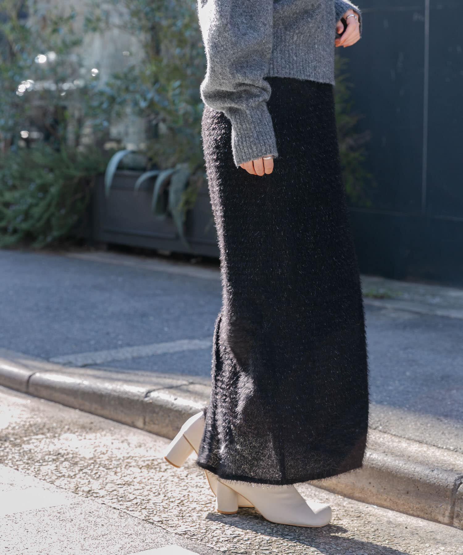  「ラメフェザースカート」|スカート|