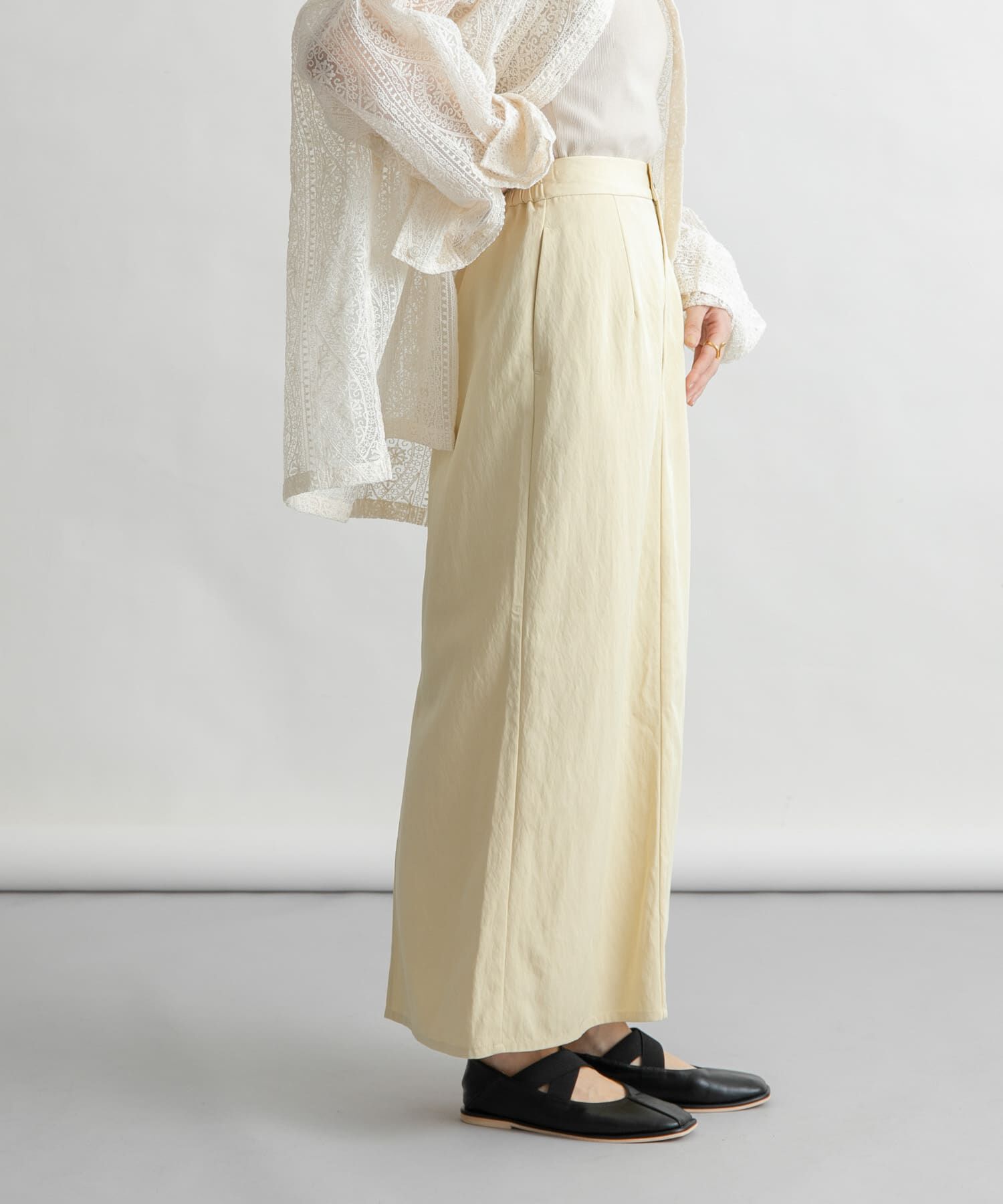  「ダブルボタンIラインスカート」|スカート|