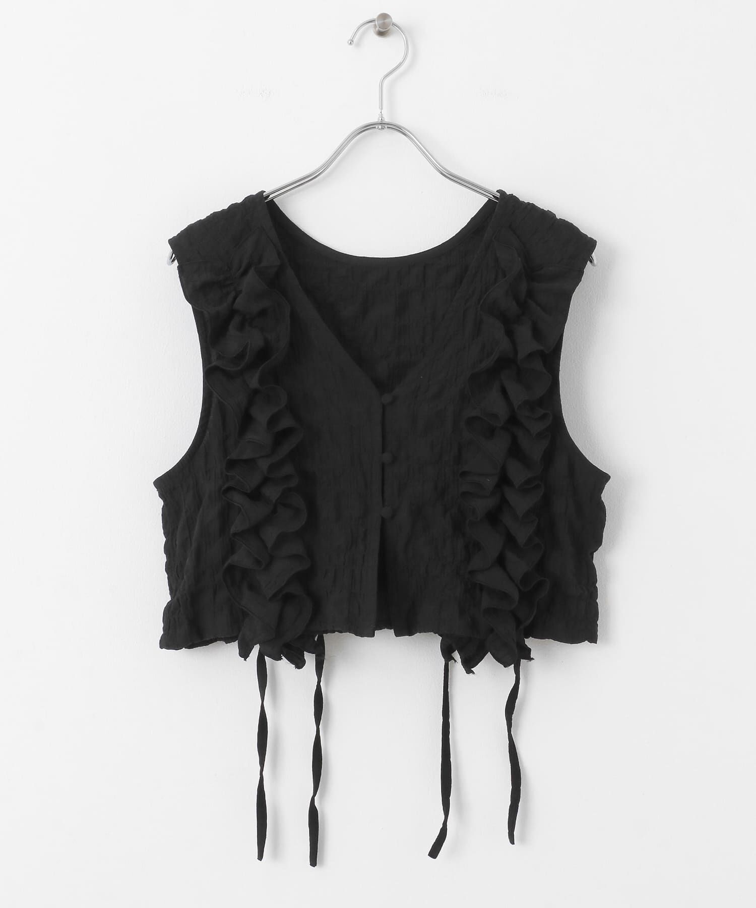  「2WAYフリルノースリーブトップス」|ベスト・ジレ|