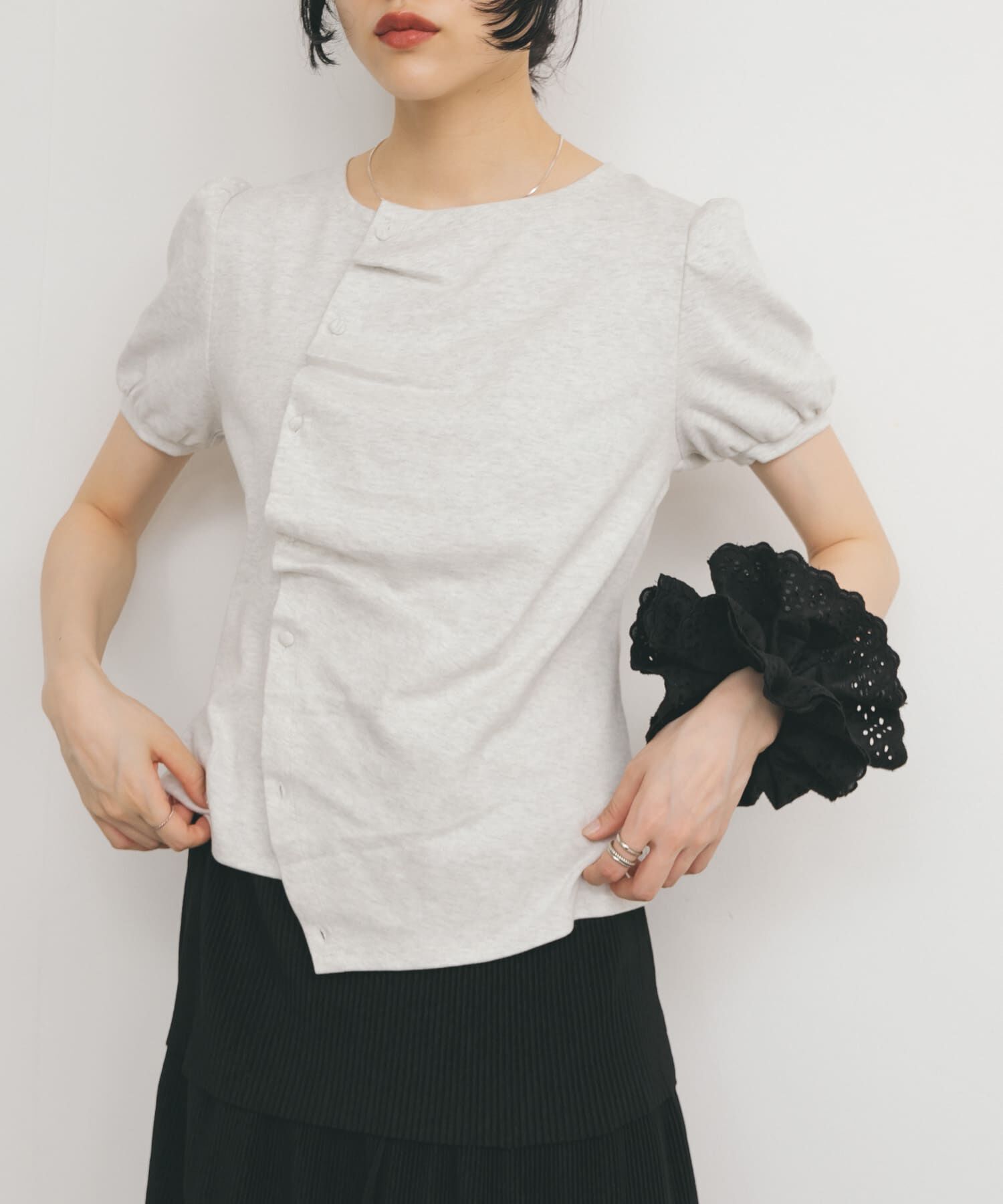  「アシメトリーデザインカットソー」|Tシャツ・カットソー|