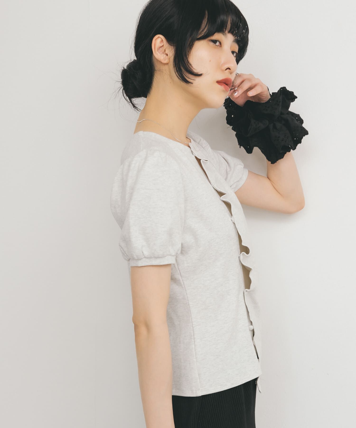 「アシメトリーデザインカットソー」|Tシャツ・カットソー|