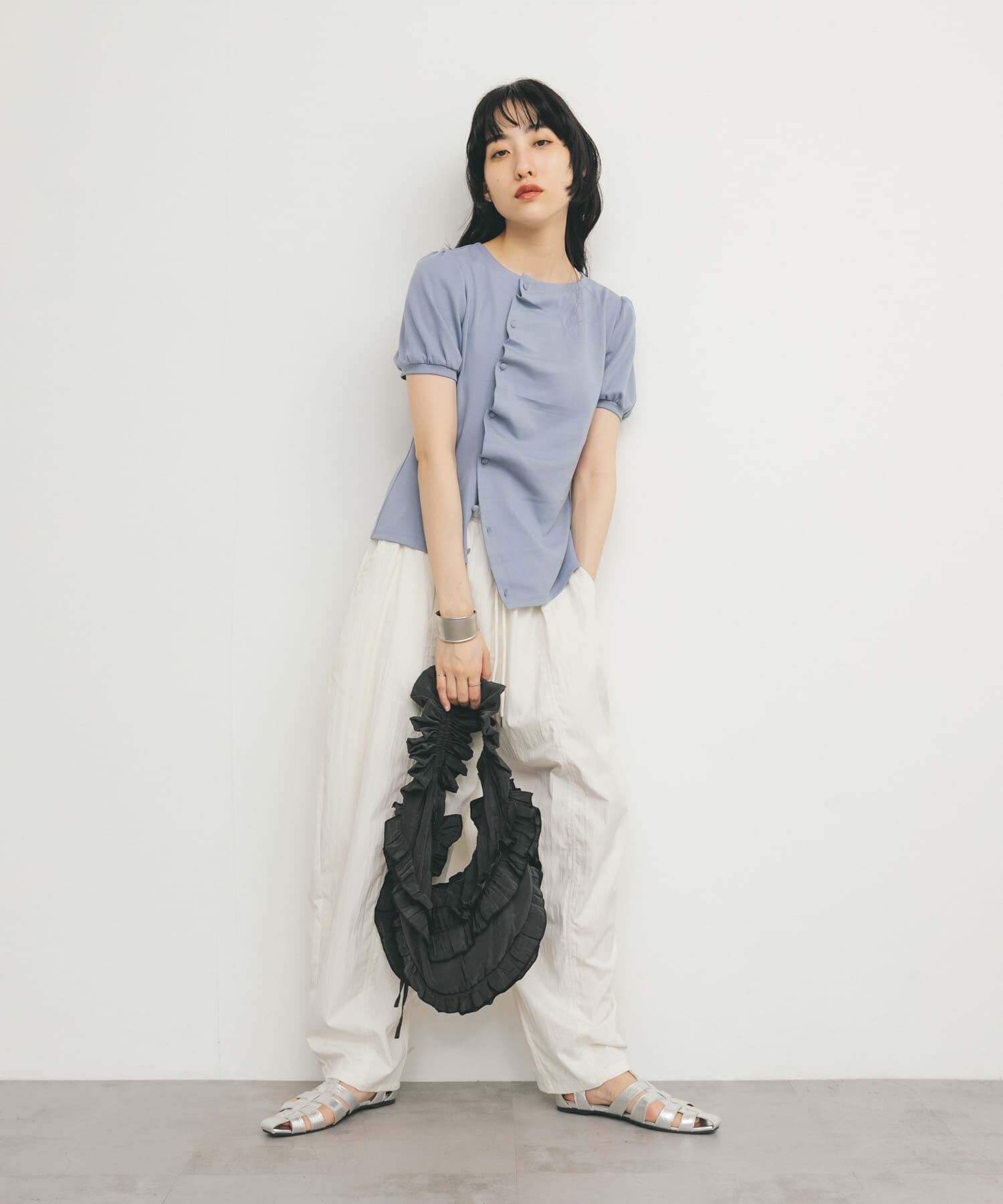  「アシメトリーデザインカットソー」|Tシャツ・カットソー|