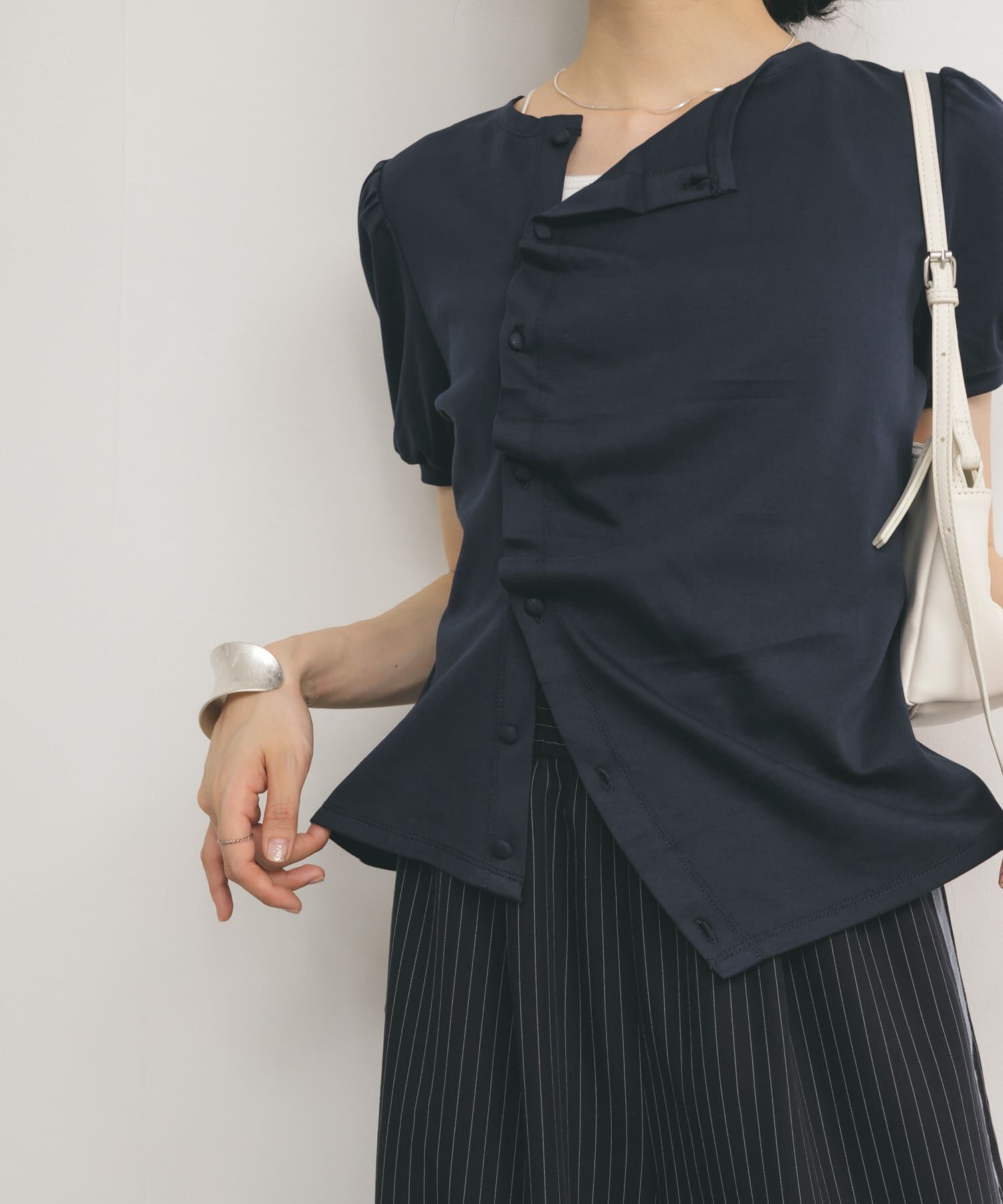  「アシメトリーデザインカットソー」|Tシャツ・カットソー|