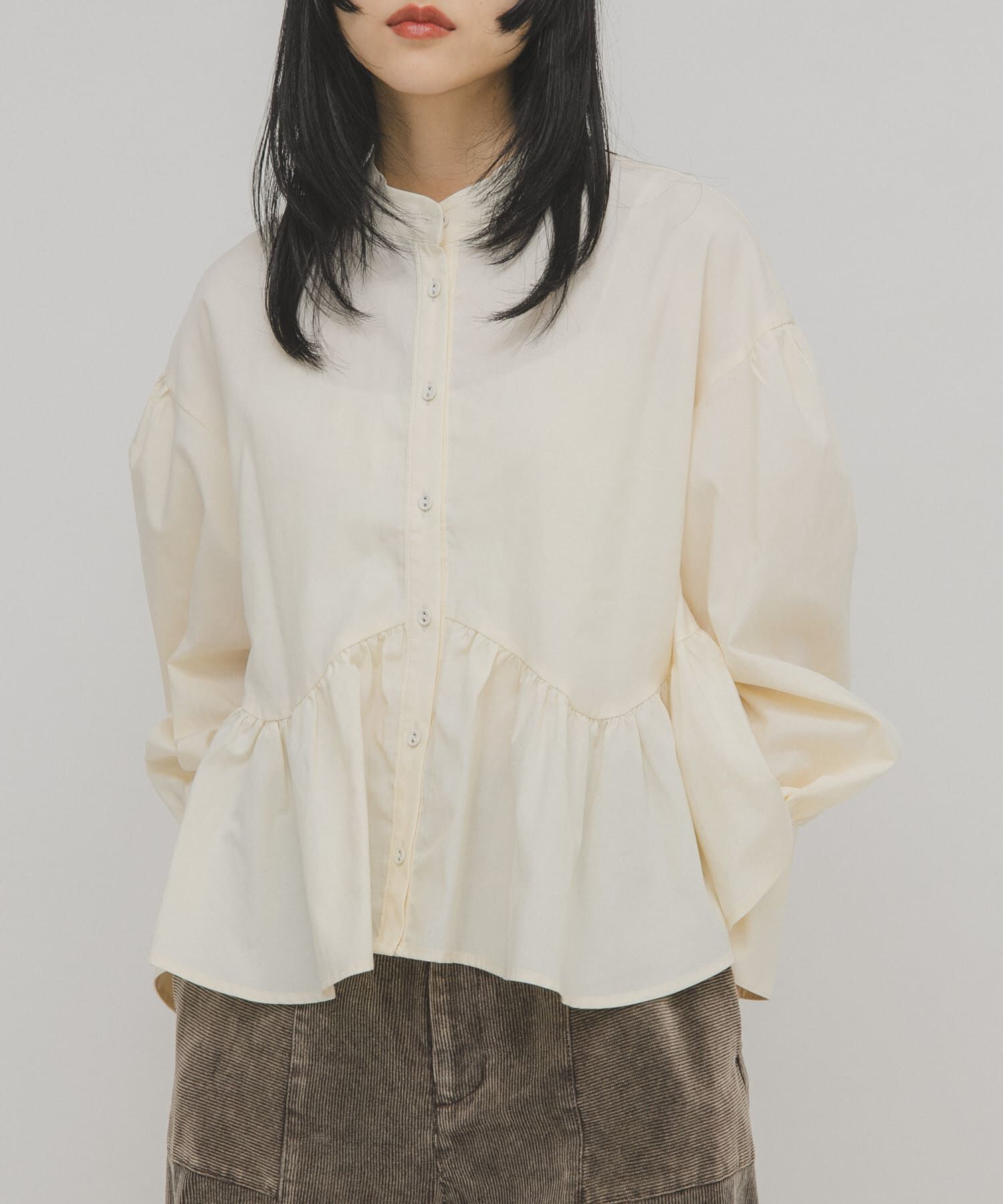  「アシンメトリースイッチングブラウス」|シャツ・ブラウス|